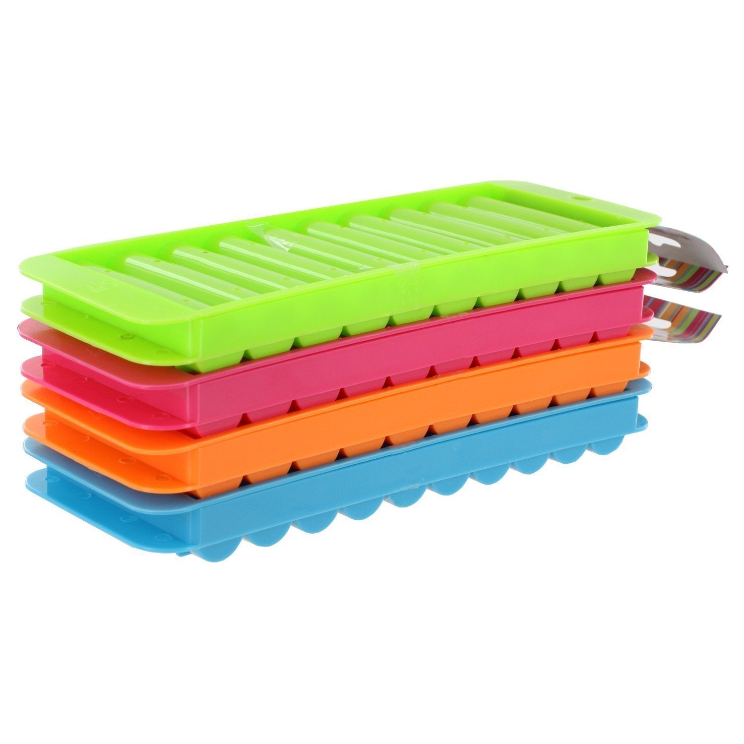 4 Plastic Ice Tube Making Trays For Water Bottles - 2Pc Sets