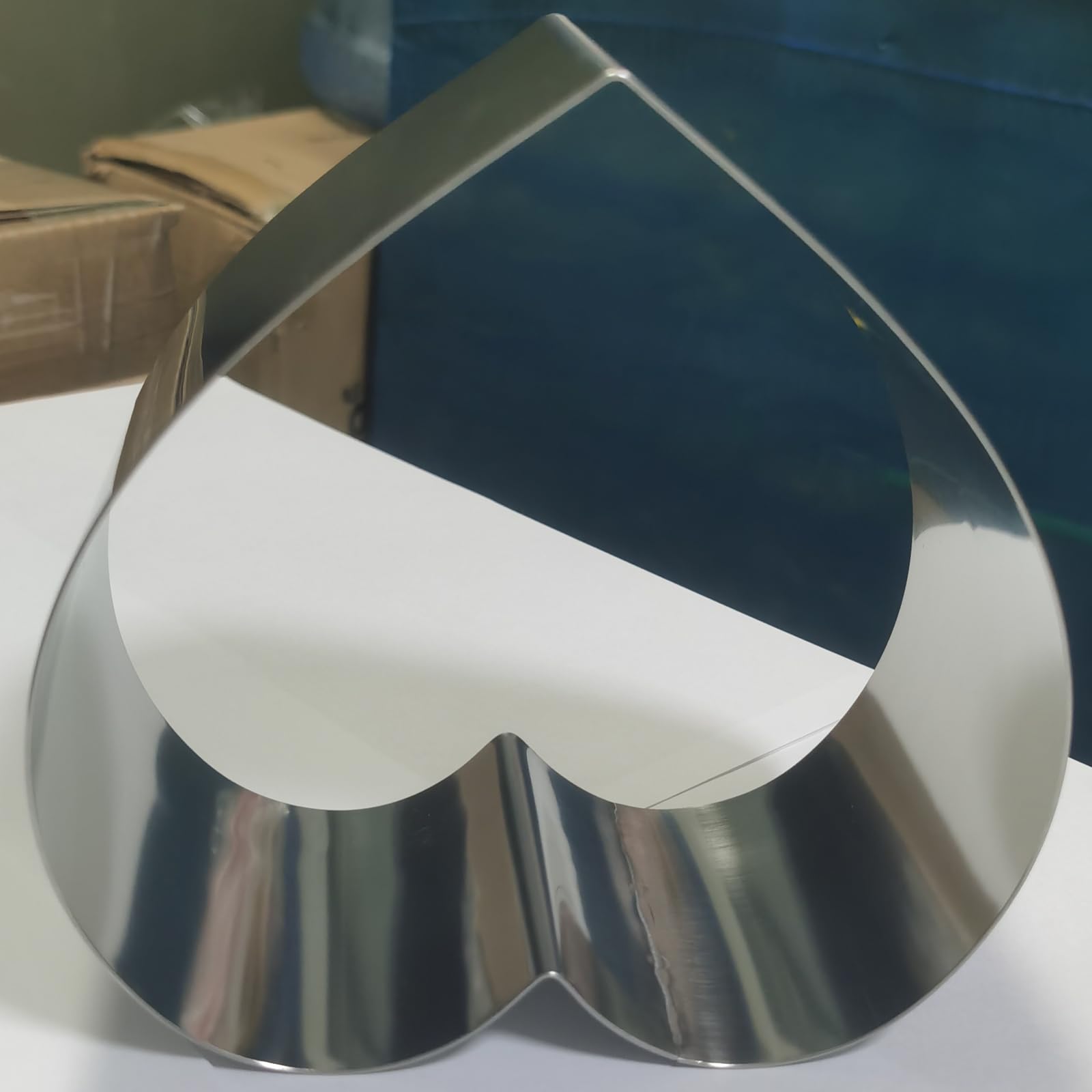 Sadyfon 6 Inch Heart Shaped Cake Pan, Bottomless Cake Mould For Wedding, Stainless Steel, Measuring 6 X 3 Inches (15 X 8 Cm)