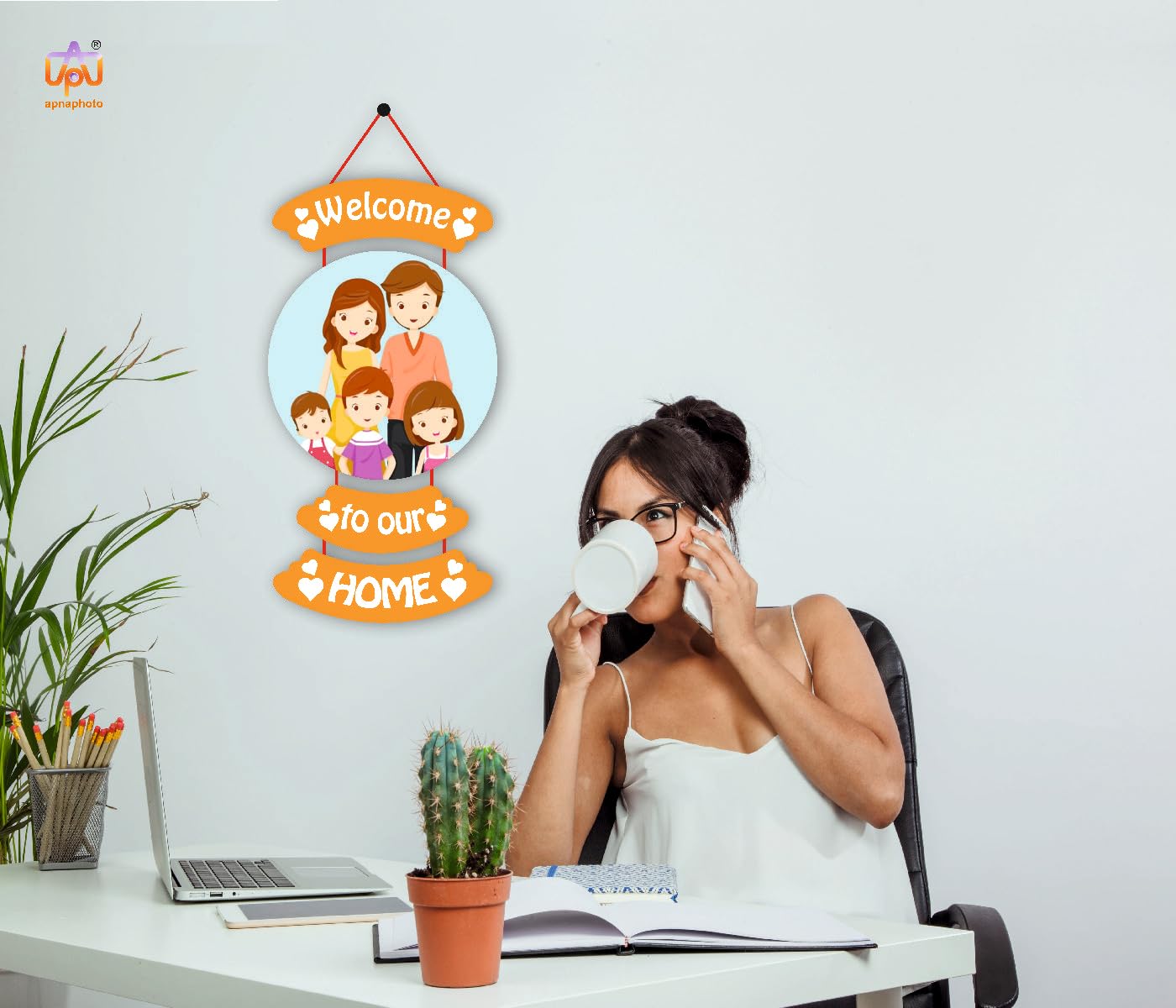 CRAFTY ADDA Rustic Farmhouse Wooden Wall Hanging Handcrafted Home Dcor with Elegant Script and Distressed Finish Perfect for Ent