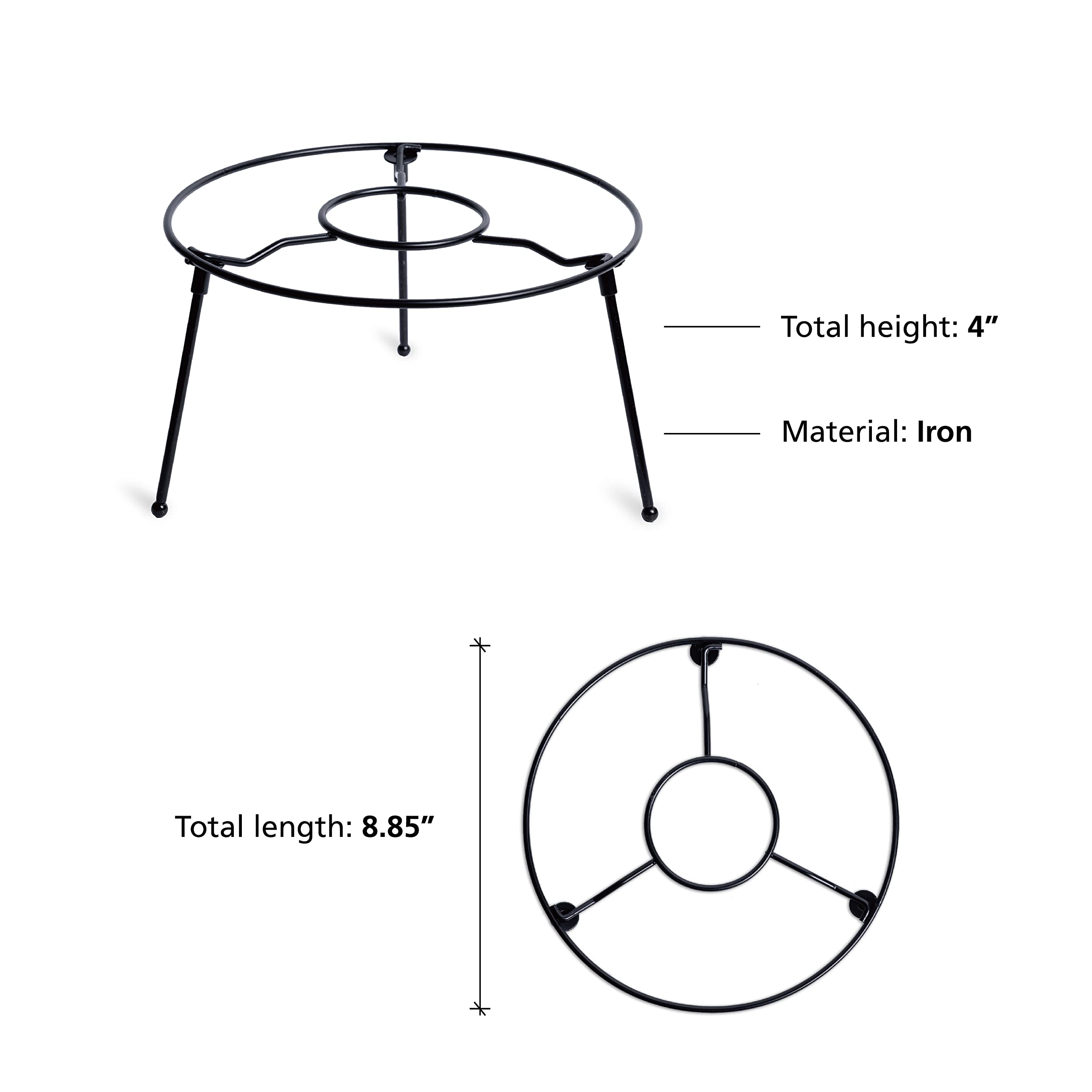 Hohiya 4 Pcs 9 Inch Pizza Stand Holder Riser Display Serving For Tables Party Width For Restaurant Home Iron Black Taiwan Made
