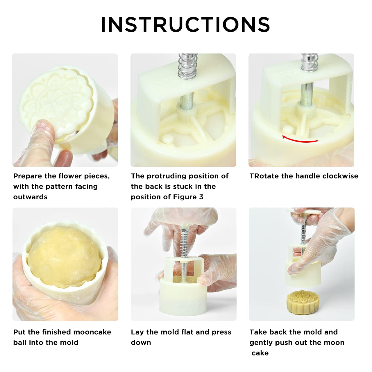 Aikefoo Chinese Traditional Mid-Autumn Mooncake Mold