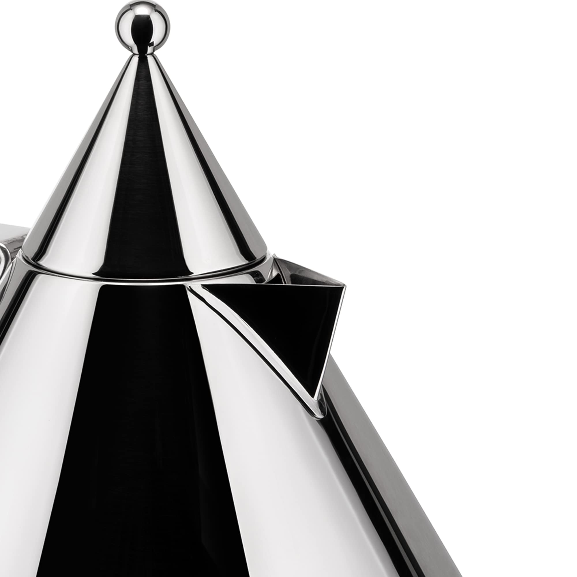 Alessi Il Conico 90017 - Design Water Kettle With Handle, Stainless Steel, 2 Lt