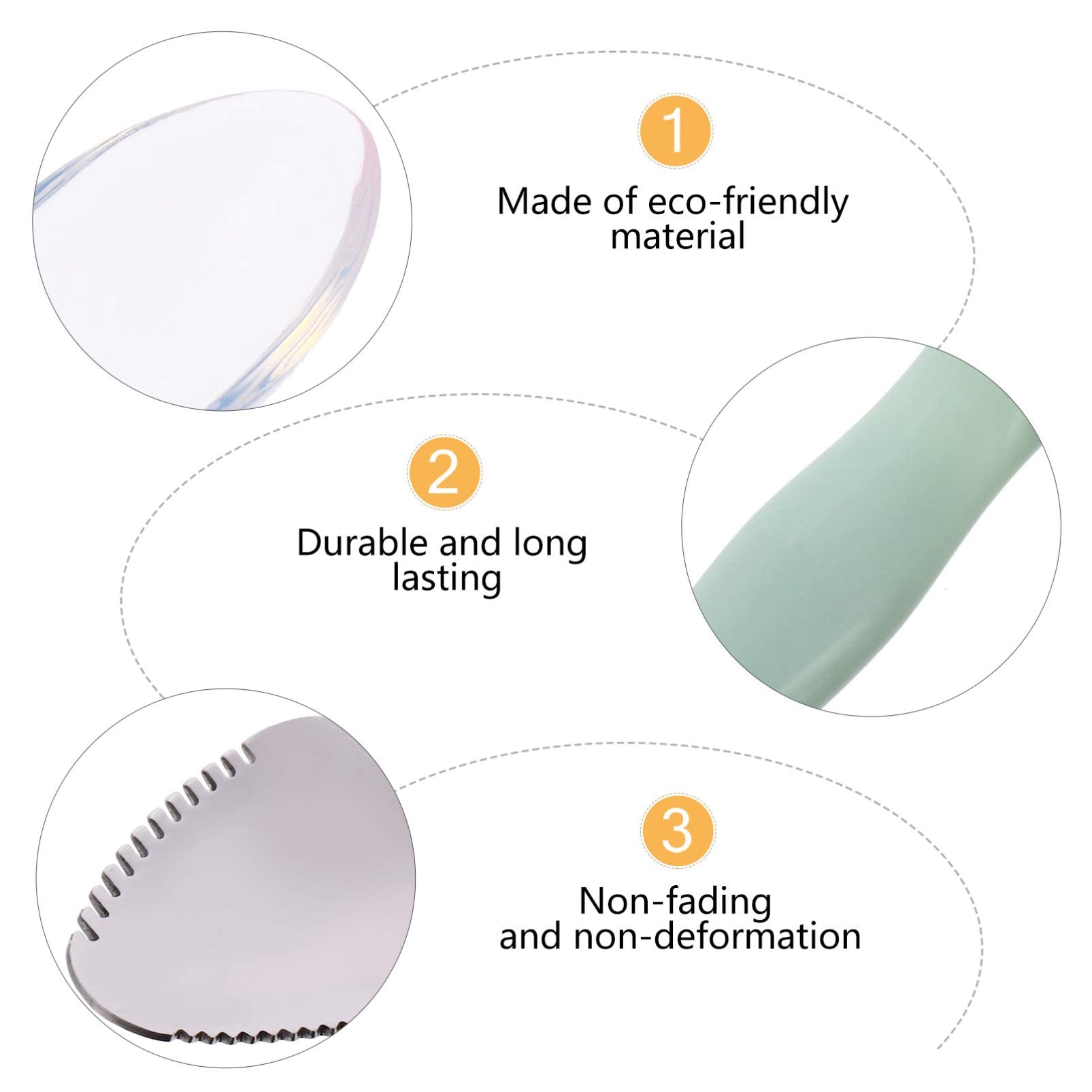 Kisangel Baby Fruit Spoon Scraper Double Head Serrated Spoon Silicone Scraping Spoon Baby Fruit Mud Spoon Zigzag Spoon Citrus Sp