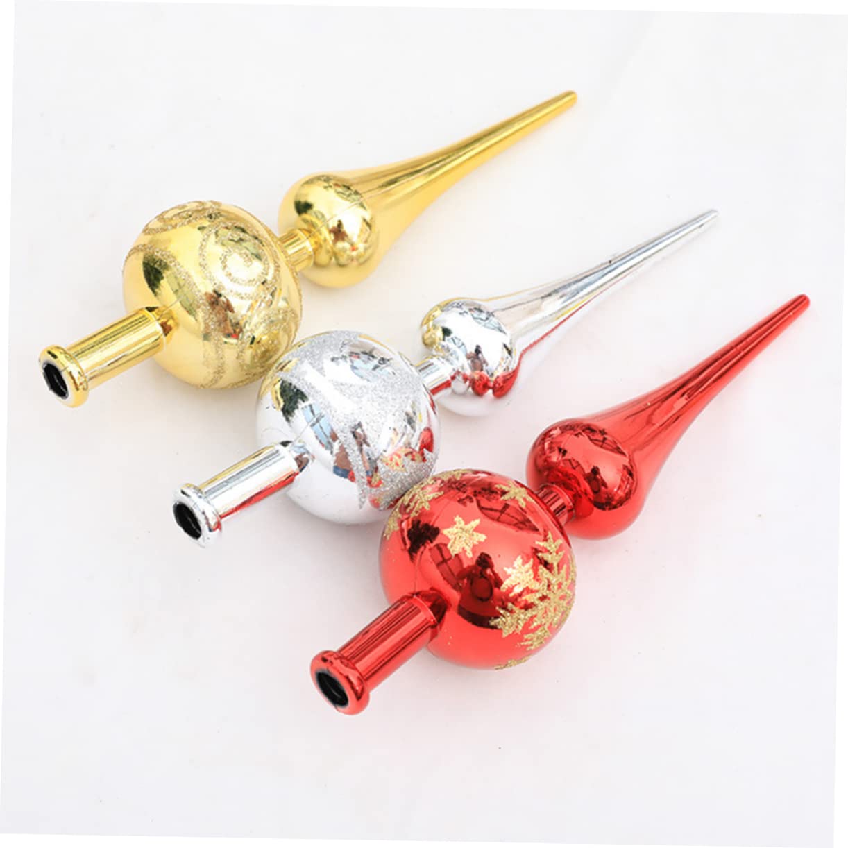 BESTOYARD Christmas Tree Top Star Table Topper Country Retro Decor Pointed Glitter Xmas Tree Star Shape Top Hat Supplies Bow Tie