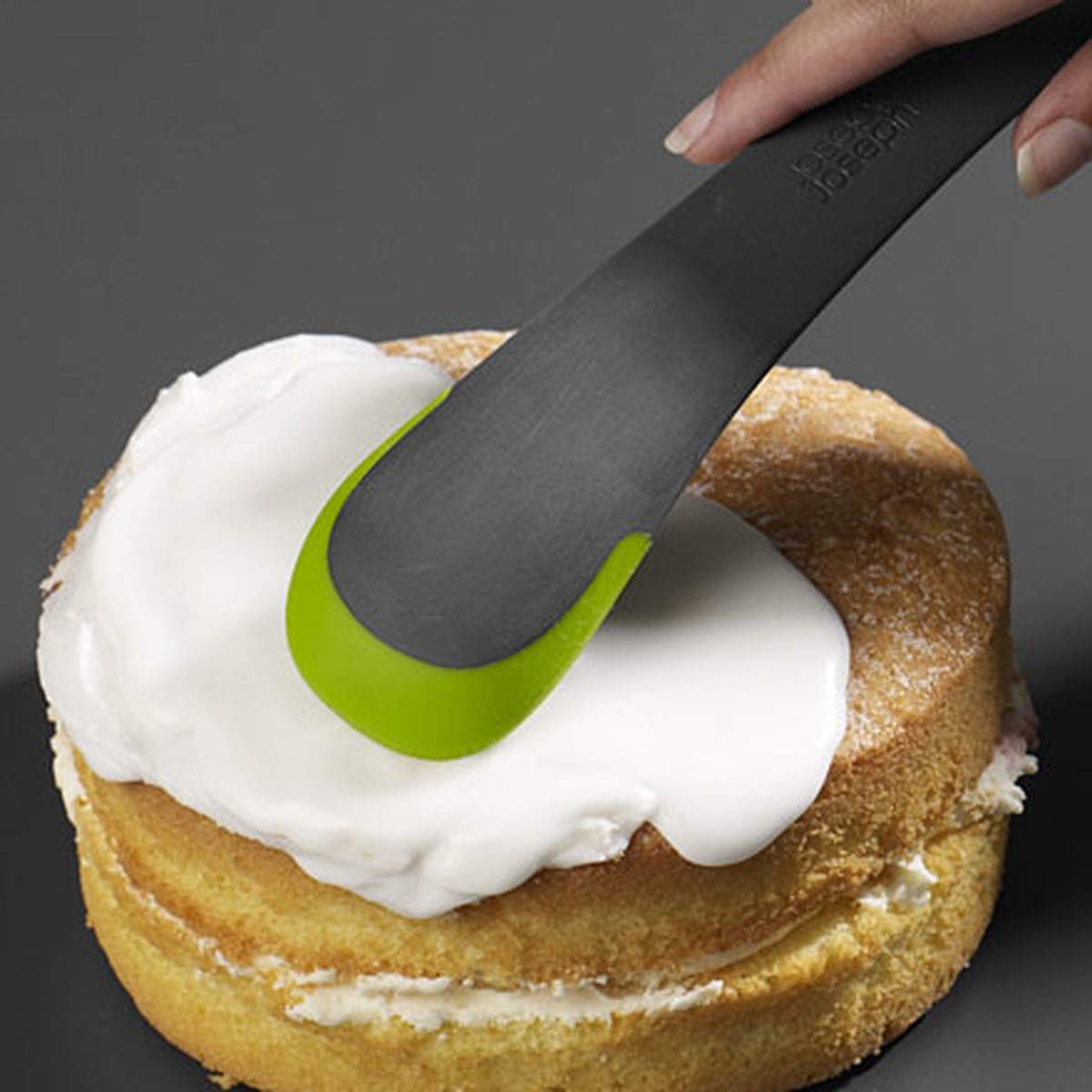 Joseph Joseph Uni-tool 5-in-1 Silicone Kitchen Utensil, 12" Long, Slotted Spoon, Turner, Spatula, Gray, Model UNITG0100SW