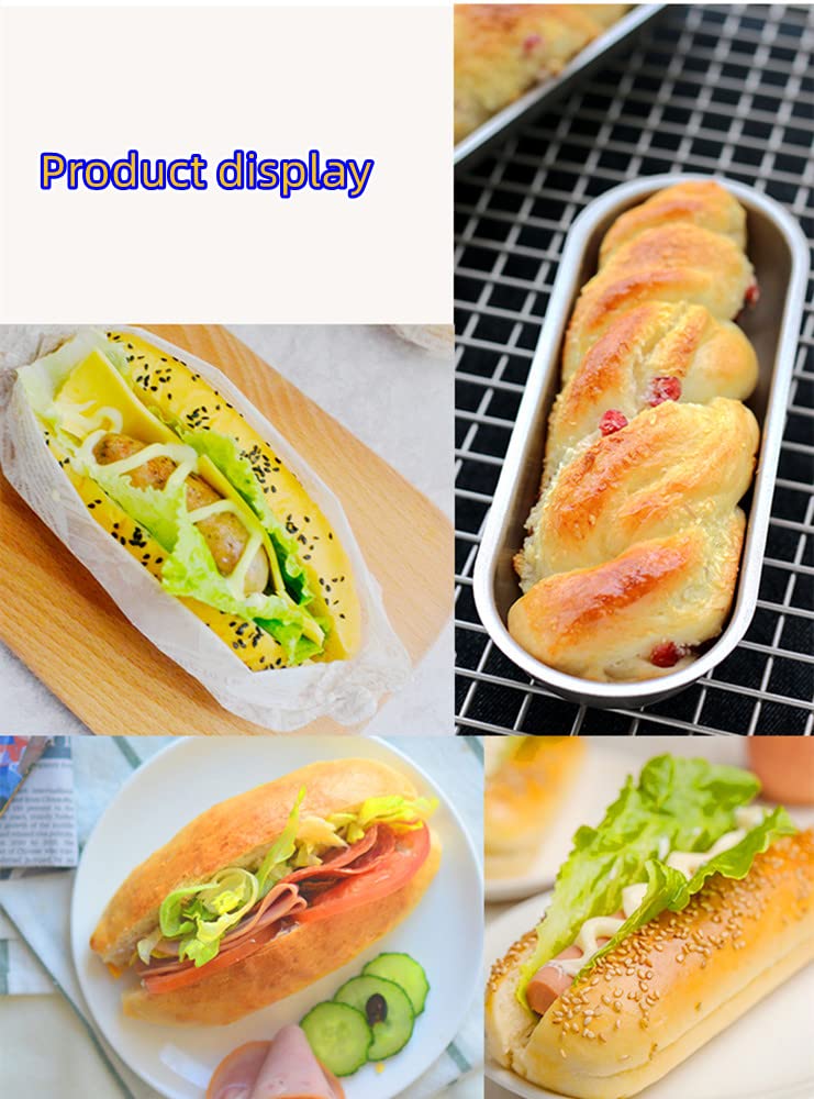 Xzjmy 5 Pack Mini Loaf Pan Baking Pan,7In Non-Stick Carbon Steel Hot Dog Loaf Pan Set For Diy Hot Dog, Bread Bakeware Mold