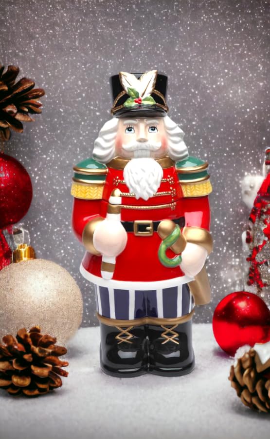 Cosmos Gifts 56801 Nutcracker Cookie Jar, 14-3/4-Inch, Red