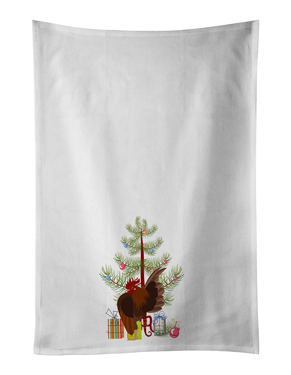 Malaysian Serama Chicken Christmas White Kitchen Towel Set of 2