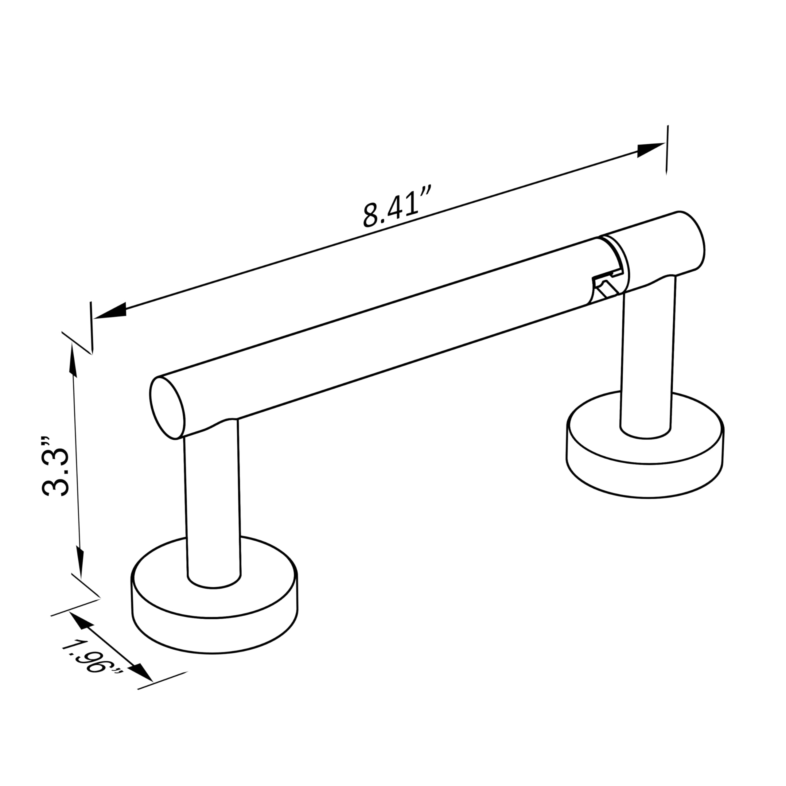 Bvl Toilet Paper Holder Matte White Wall Mount Stainless Steel 304 Large Mega Roll