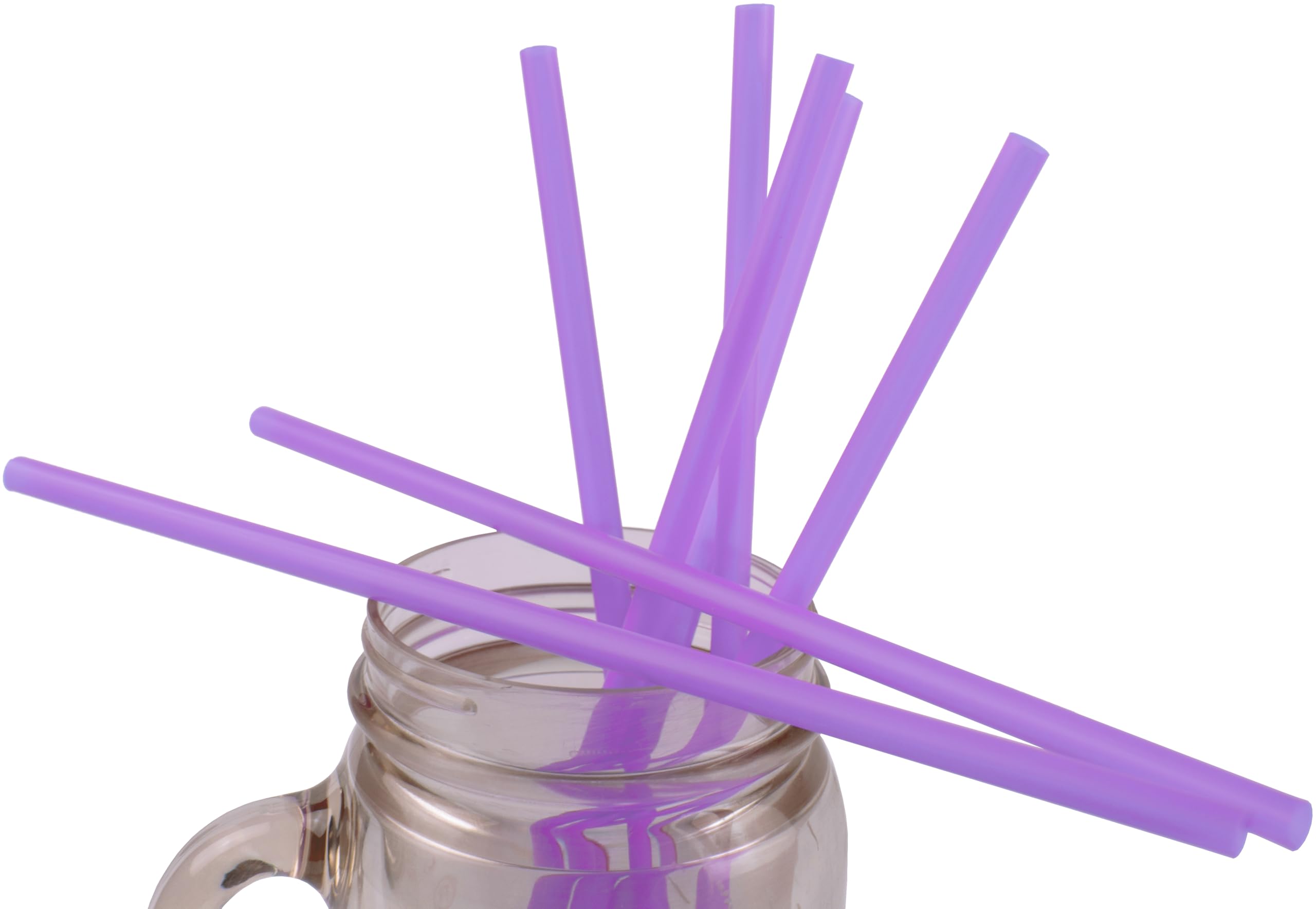 Made In Usa Individually Wrapped Non-Toxic & Bpa-Free Plastic Smoothie Drinking Straws (250-Count, Purple)