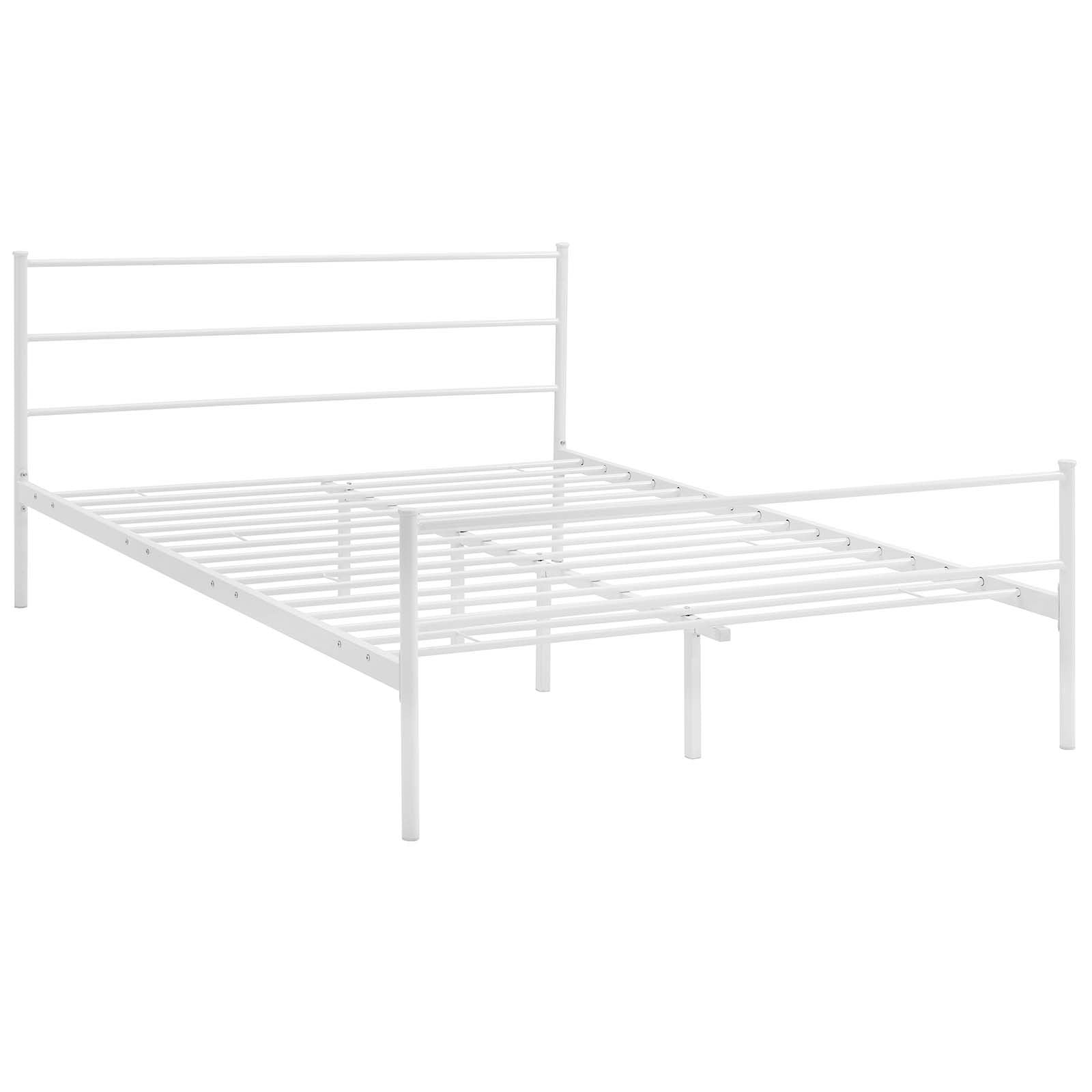 CasaFoyer Alina Platform Queen Bed Frame | Rustic Design | Sturdy Steel Frame | Supports 1323 lbs | No Box Spring Needed | Compatible with Memory Foam, Spring, Latex, Hybrid Mattresses | Mattress not included