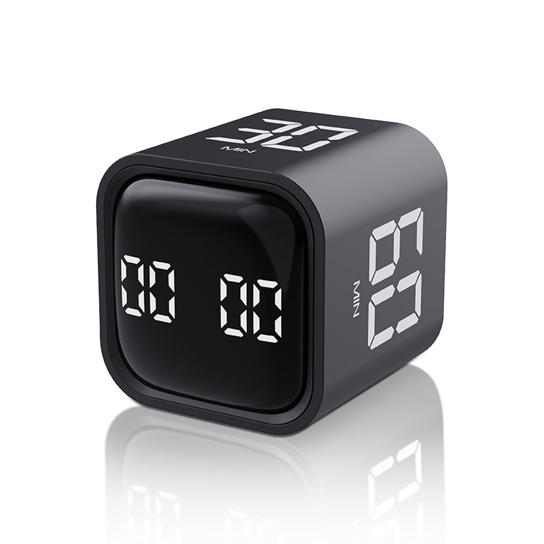 Vewingl Cube Timer,Rotation Timer,5/10/30/60 Minutes And Custom Countdown,Productivity Timer,Pause And Resume,Silent,Vibrate And