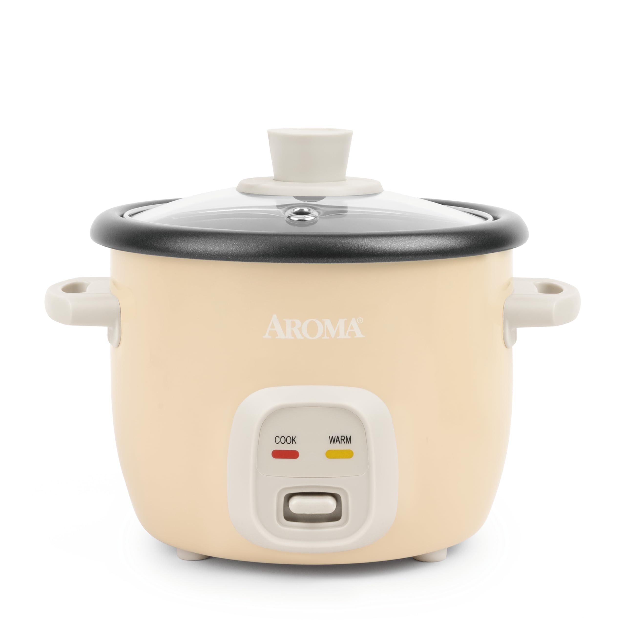 AROMA Mini Rice Cooker, 2-Cup (Uncooked) / 4-Cup (Cooked), Grain Cooker, Soup Maker, Oatmeal Cooker, Auto Keep Warm, 1 Qt, Milk 