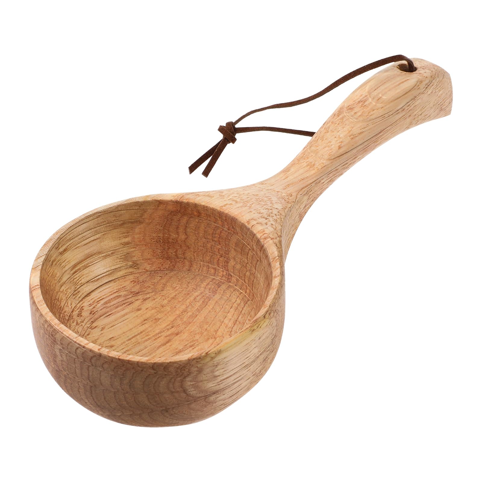 Wood Scoop Bath Salt Scoop Wooden Kitchen Scoops Rice Spoon Multipurpose Large Wood Water Spoon Scoops for Canisters 8 Inch Roun