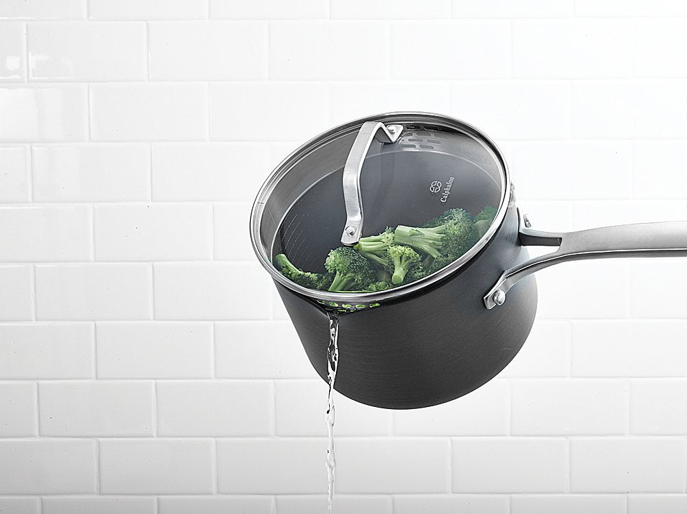 Calphalon 1943332 Classic Nonstick Sauce Pan With Cover, 2.5 Quart, Grey