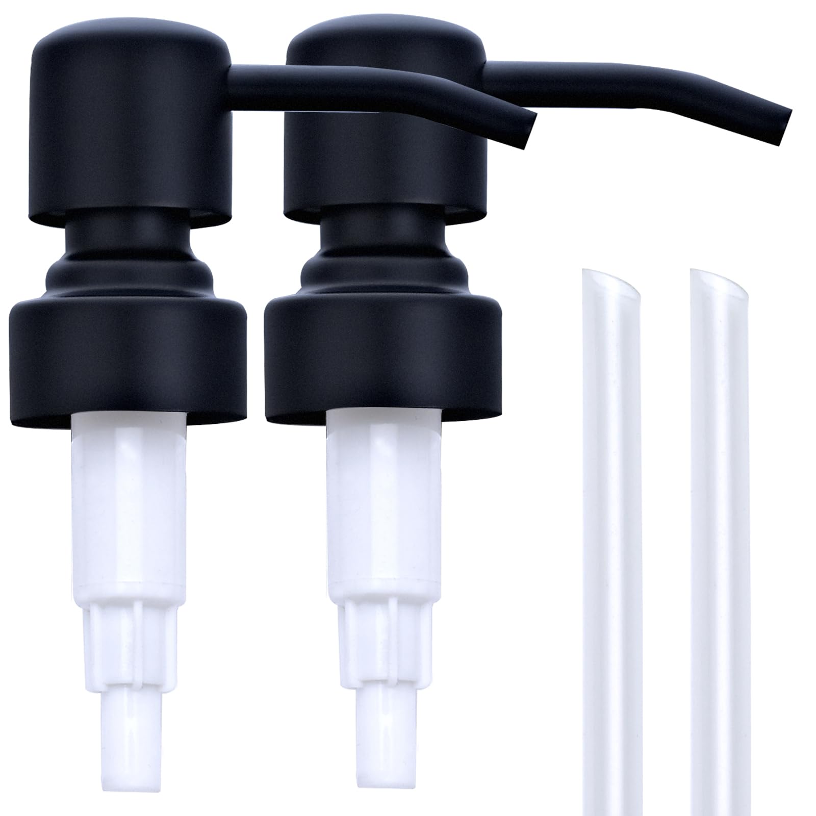 Aunrgo Black Soap Dispenser Pump Replacement - Matte 304 Stainless Steel Hand Soap And Lotion Dispenser Pumps Replacement For Re