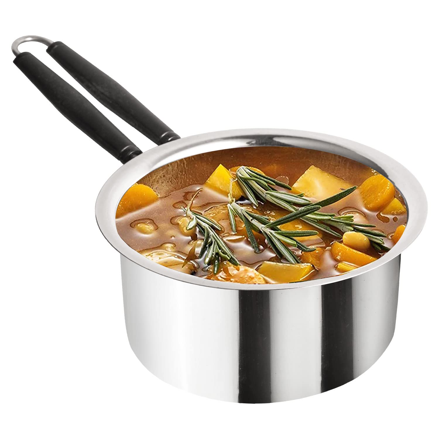 Starlinks Sauce Pan For Cooking, Stainless Steel Cookware Sets, Induction Base Milk Boiler Tea Pan With Handle For Kitchen 20Swg