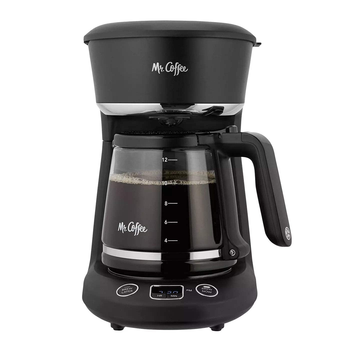 Mr. Coffee 12-Cup Programmable Coffeemaker, Brew Now Or Later