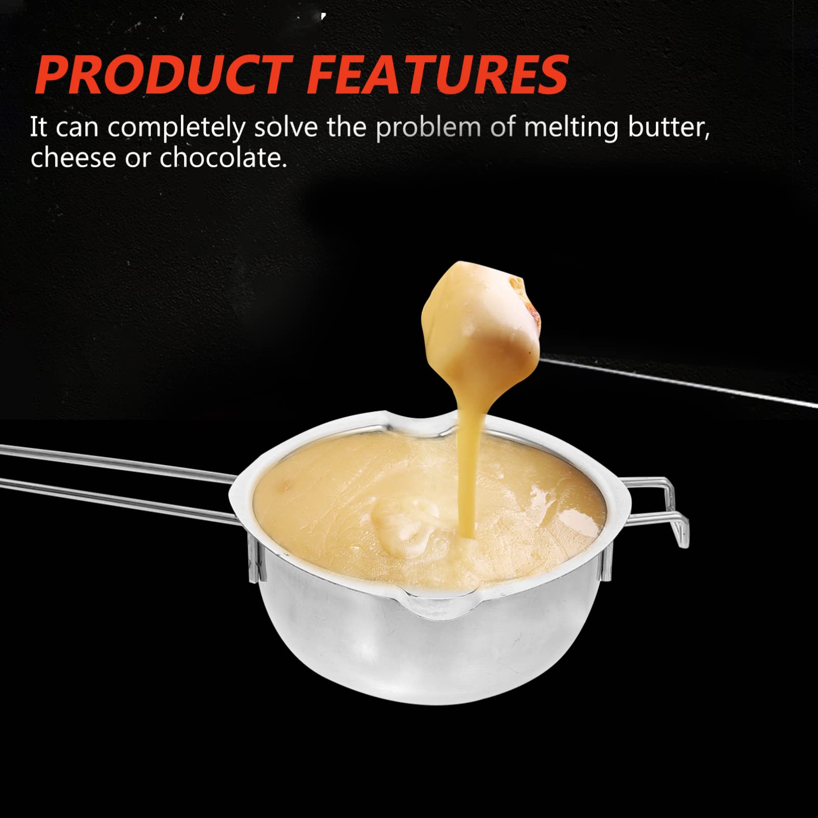 Sewroro Double Boiler Pot Set Stainless Steel Melting Pot Double Boiler Chocolate Melting Pot For Melting Chocolate, Soap, Wax,