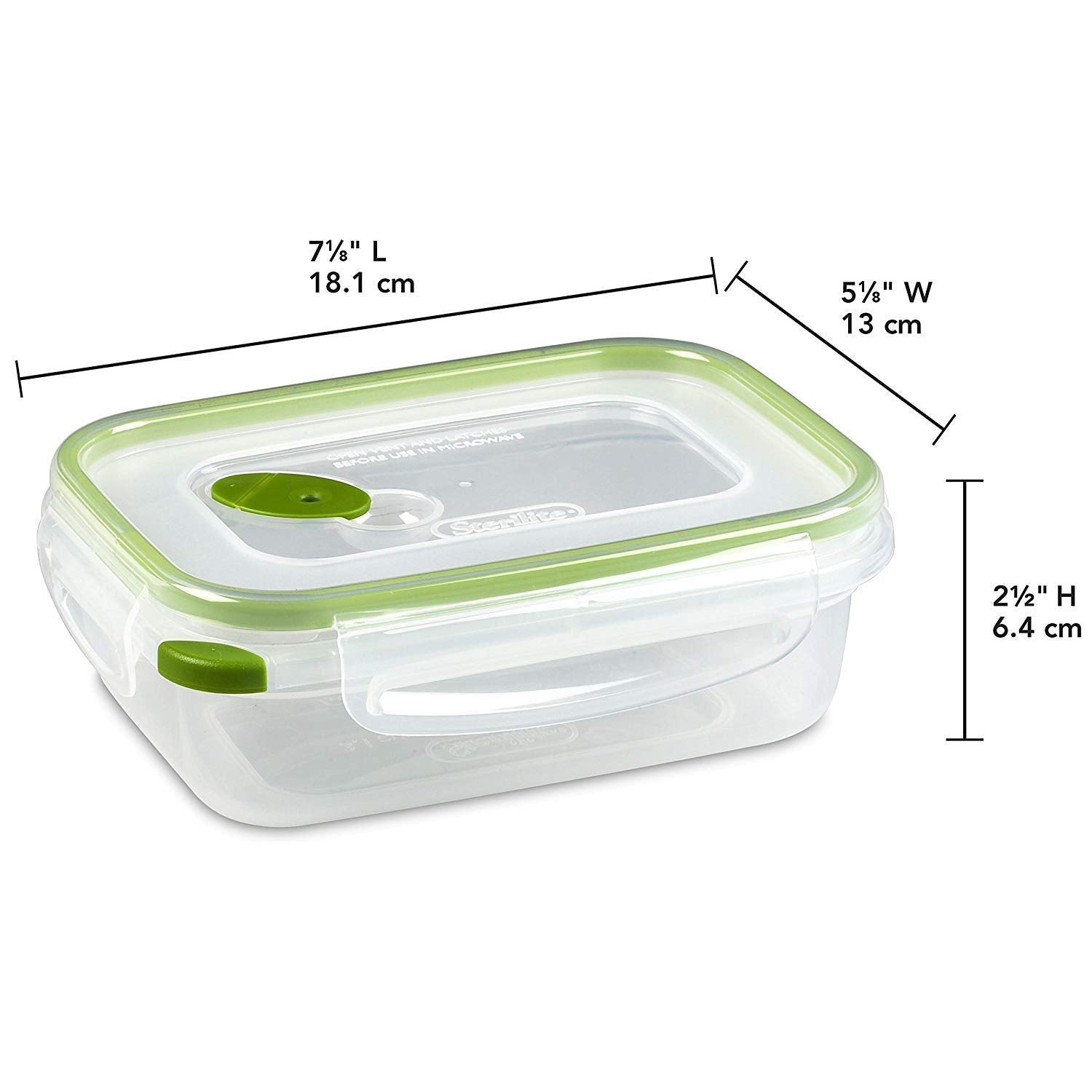 Sterilite Ultra Seal Food Storage Container, 3.1 Cup, Clear Green with See Through Lid & New Leaf Accents, Model 0311