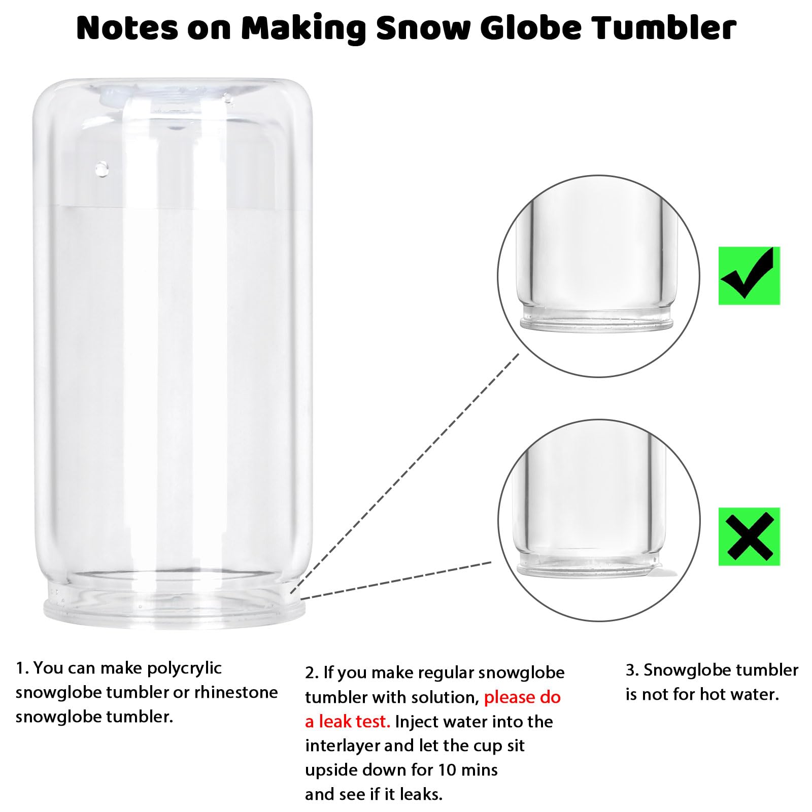 Tswofia 8 Pack Snow Globe Tumbler, 16 Oz Double Wall Plastic Can With Lid and Straw, Mason Jar Mug for DIY Glitter Gift (Mixed C