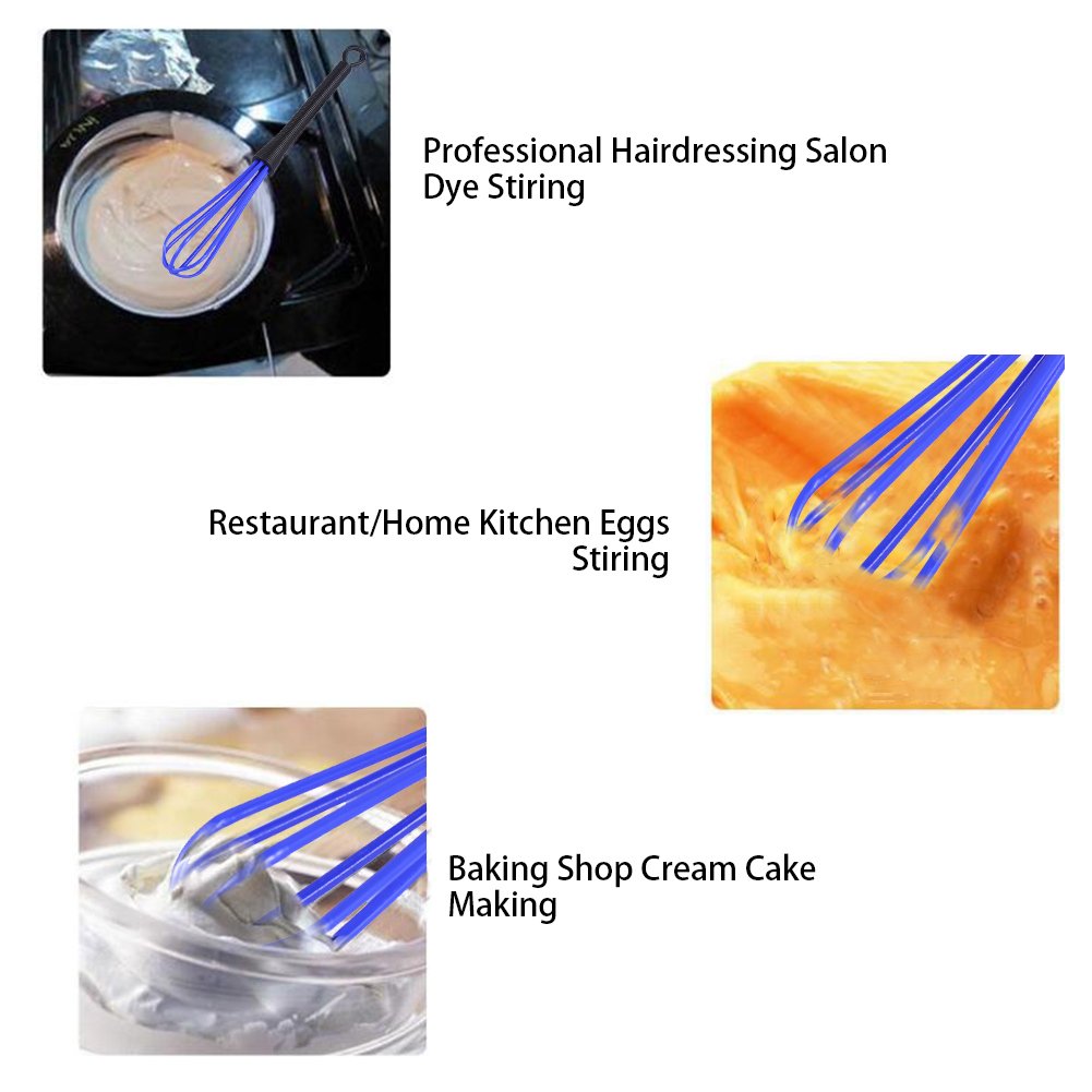 Plastic Whisk, 5Pcs Mini Whisk Salon Hair Color Mixer Egg Milk Mixer And Beating Stir Tool