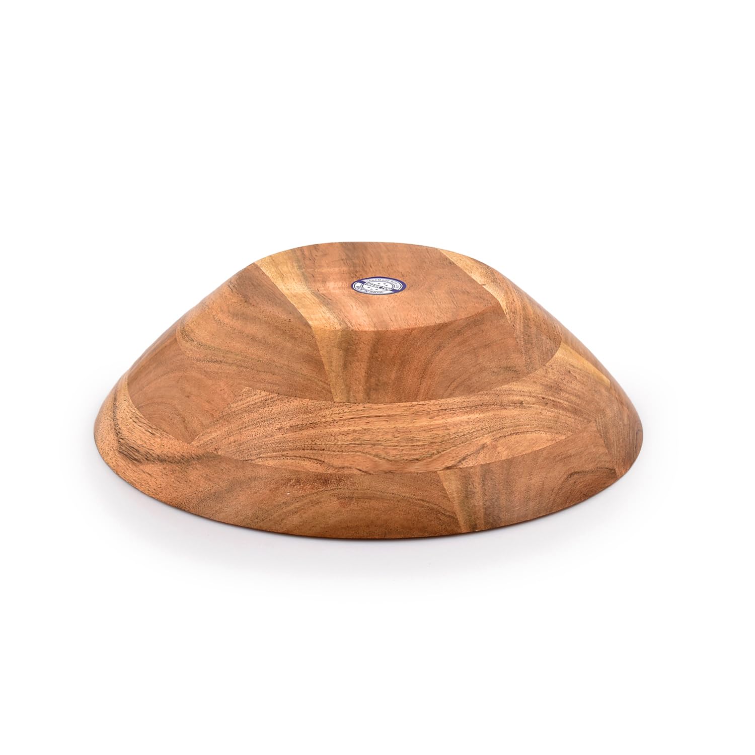 Samhita Acacia Wood Serving Bowl, Fruit Bowl, Friendly And Perfect For Salad, Vegetables And Fruit,Single Salad Bowl (10'' X 10'