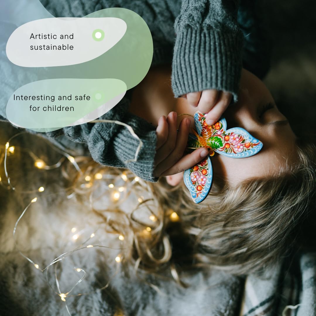 Cat Christmas Ornament 3,3 ? 2,8 ? 0,2 Inch | 7 ? 8,5 ? 0,5 cm Tree Christmas Decorations Traditionally handcrafted in Ukraine