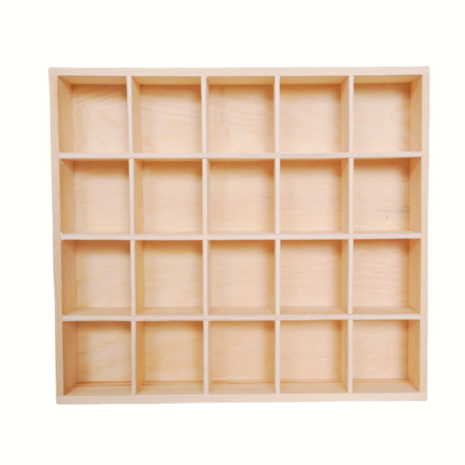 LONG TAO 1 Pcs 13.4  x10.6  x2   Wooden Storage Divider Box Showcase Display Box Organization Tabletop Box Tray Display Holder w