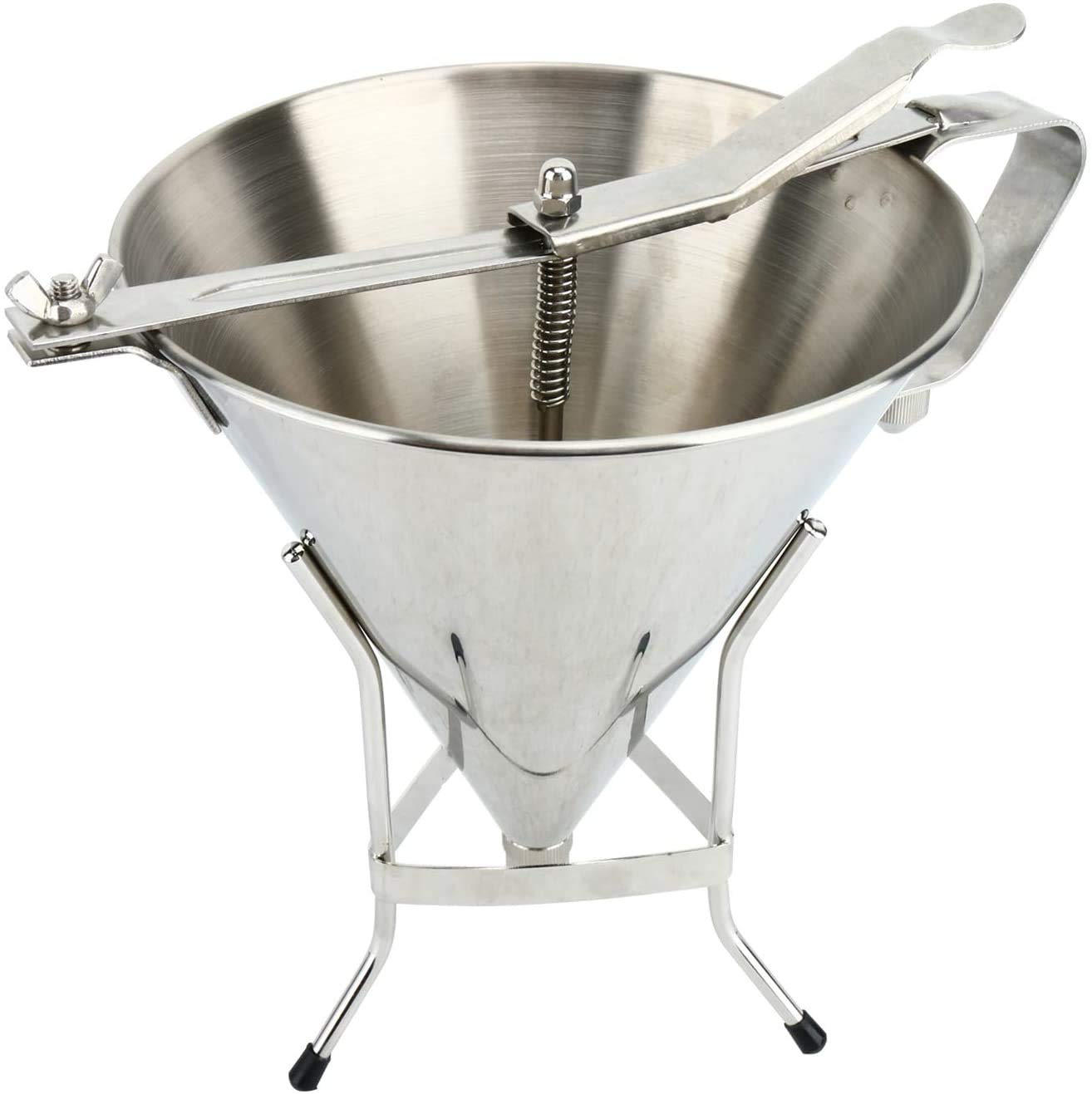 Yaegarden Confectionery Funnel Stainless Funnel Stainless Cake Funnel Cake Decorating Tool Funnel With Stand And Three Nozzles C