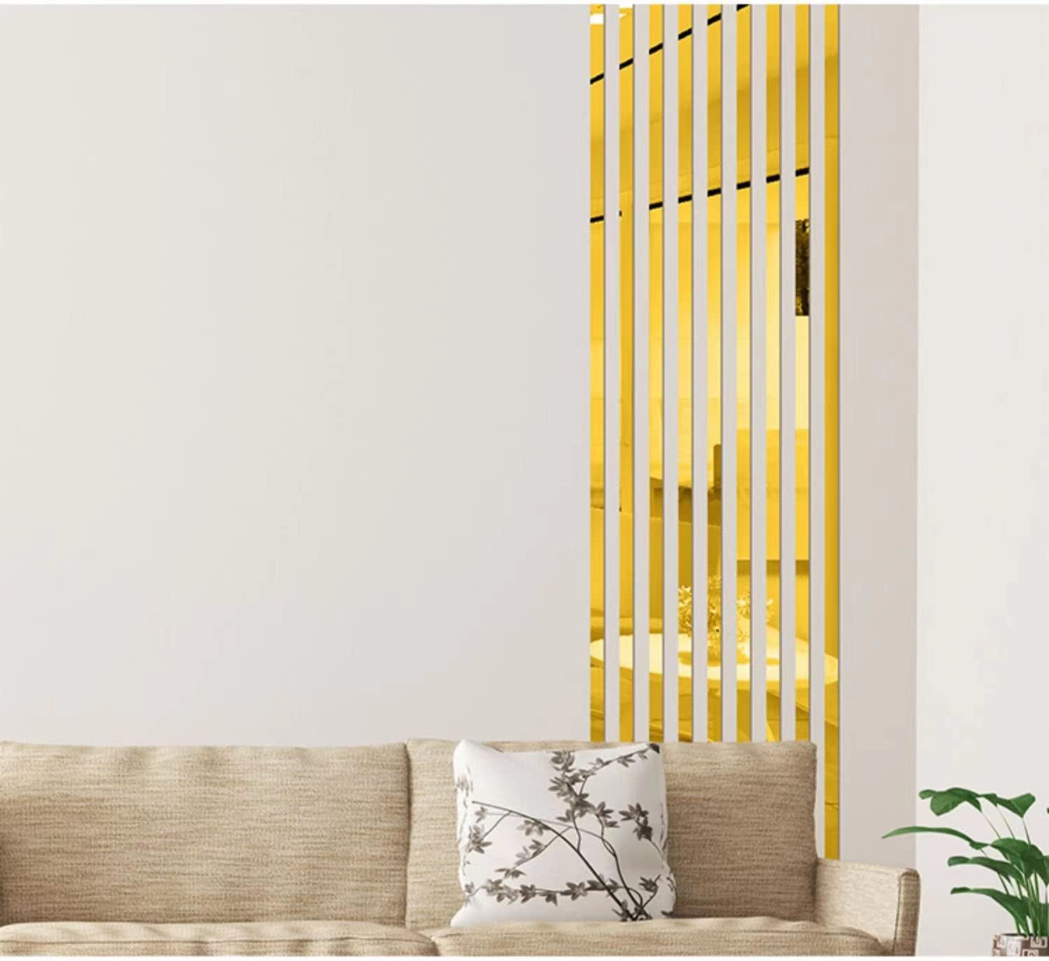 15 Pcs Self-Adhesive Flexible Molding Trim, Vibrant Mirror Like Stickers, Removable Decals Stickers For Wall Frames/Wallpaper Bo