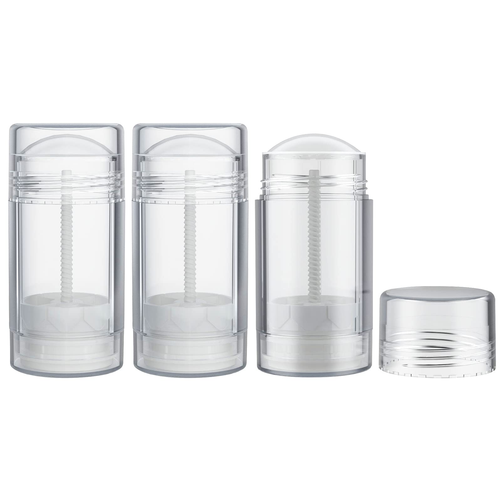 Tekson 2.5Oz Empty Refillable Deodorant Containers, 3Pcs Twist-Up Containers Tubes, Empty Balm Travel For Lotion Stick