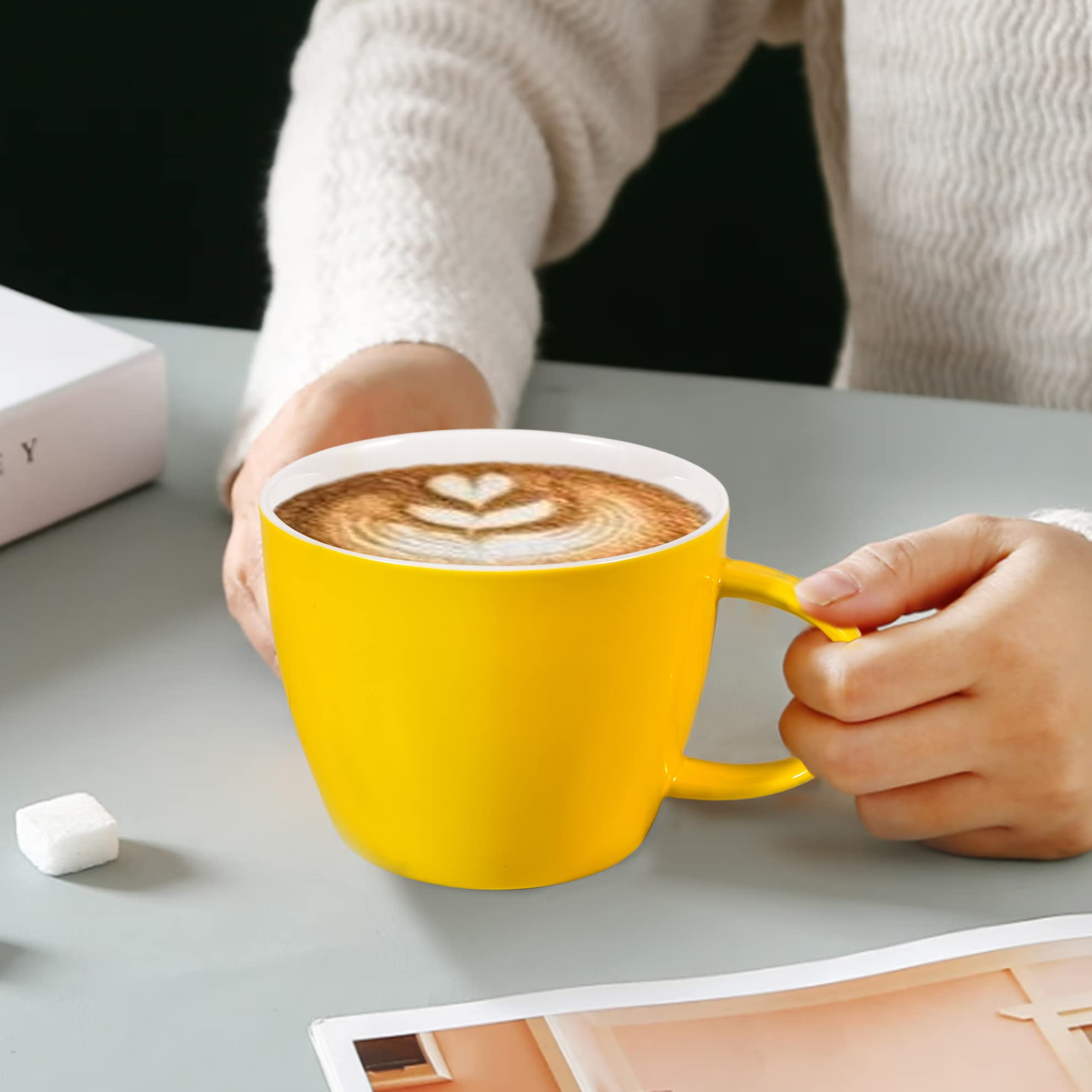 30Oz Extra-Large Coffee Mug, Wide Ceramic Cup Soup Bowl With Handle, Glamorous Latte Cup Big Blew Suitable For Daily Drinking At