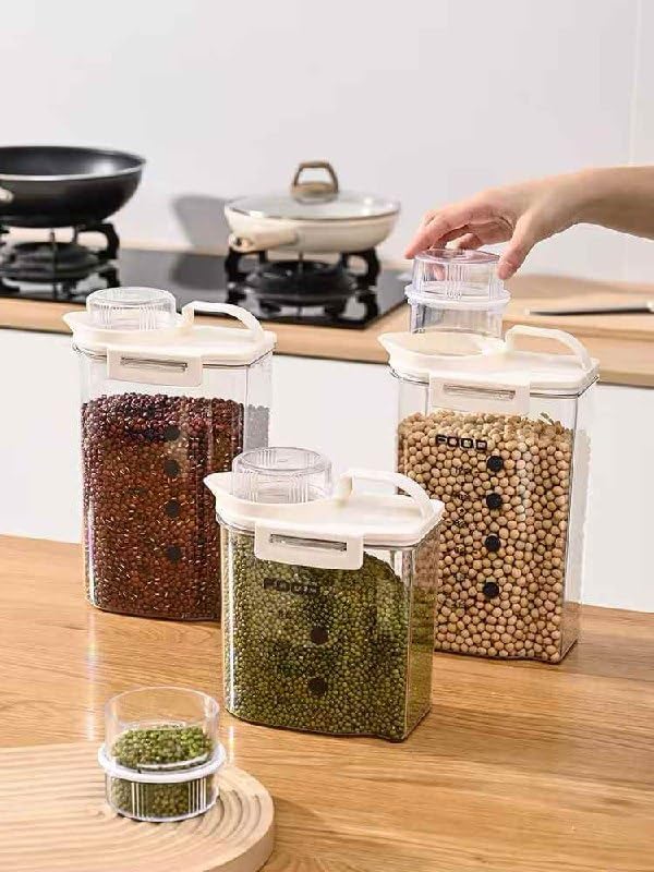 Rice Container Rice Box Food Storage Bin Rice Dispenser For Grain Flour Nuts Kitchen Storage Container Spacious Container For St