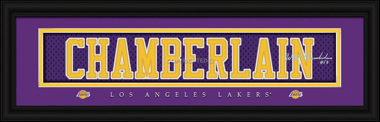 Los Angeles Lakers Print 8x24 Signature Style Wilt Chamberlain