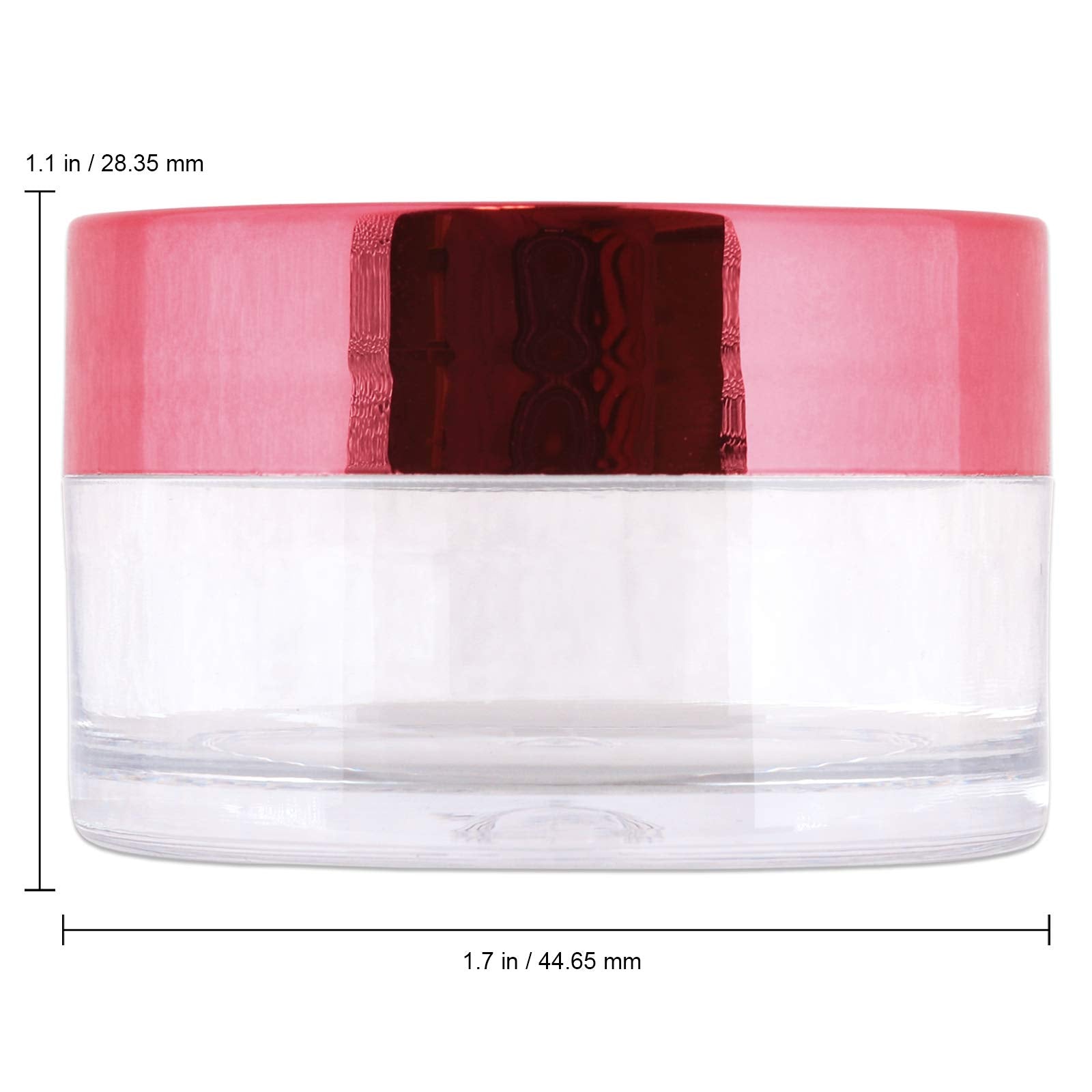 Beauticom 20G/20Ml Usa Acrylic Round Clear Jars With Lids For Lip Balms, Creams, Make Up, Cosmetics, Samples, Ointments And Othe