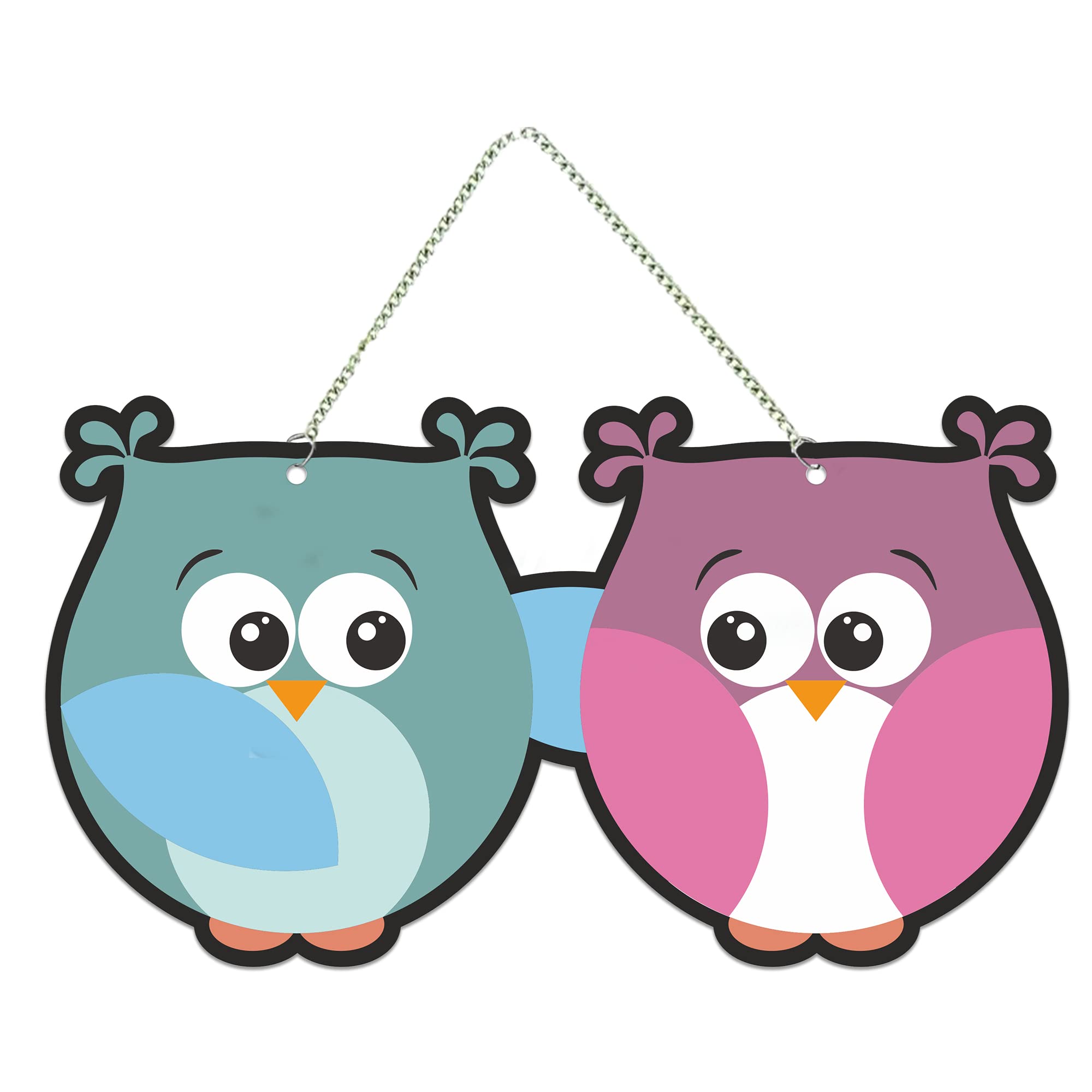 Artvibes Cute Birds Wall Hanger for Home|Wall Decoration (WH_5504N) multicolor