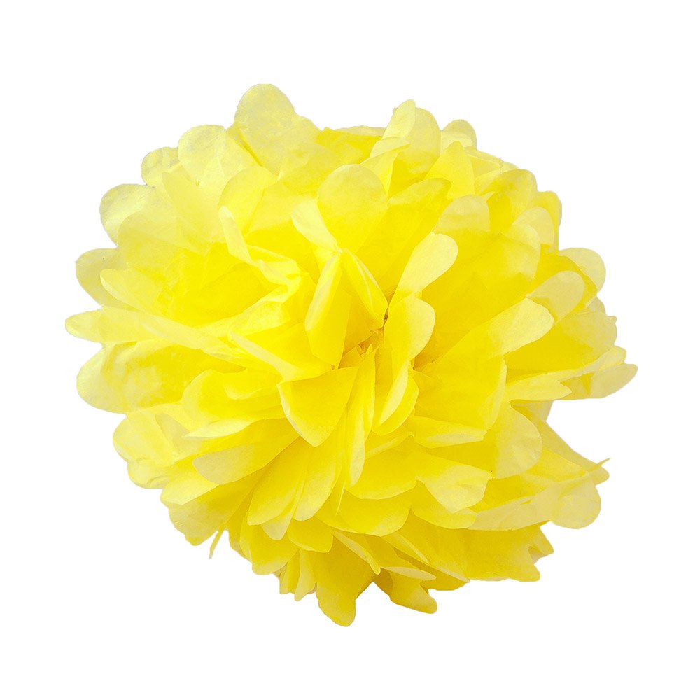 Wyzworks Set Of 8 (Assorted Yellow Color Pack) 8'' 10'' 12'' Diy Tissue Pom Poms Flower Party Decorations For Weddings, Birthday