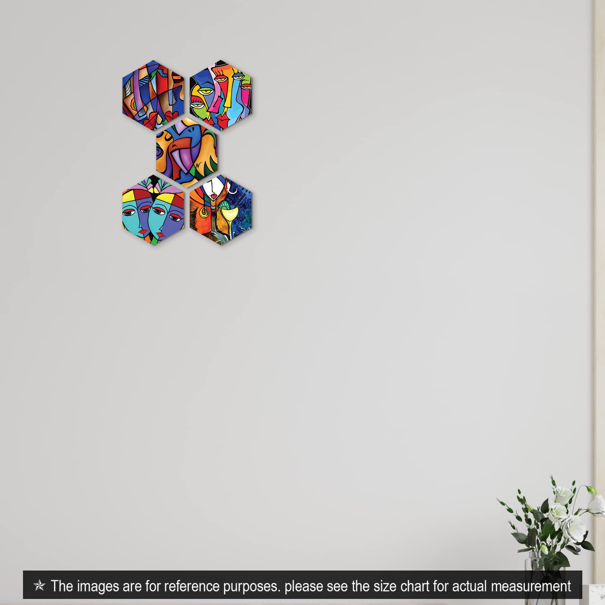 Rag28 Wooden Wall Decor Set Of 5 | Home Decor Items | Wall Decor -Spx-10