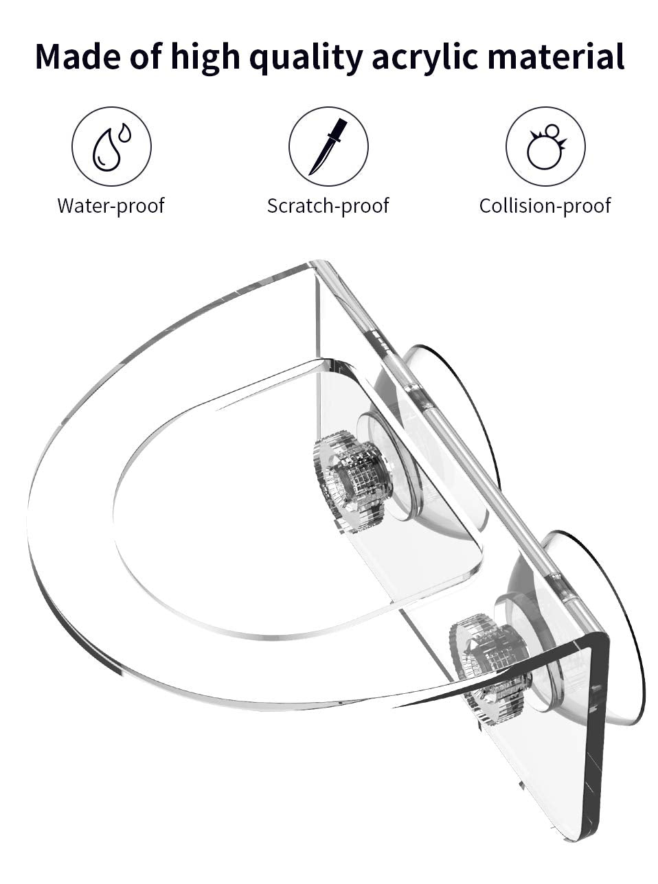 2 Pack Dish Brush Holder, Kitchen Clear Acrylic Sink Caddy Organizer, Vertical Scrub Brush Holder - Secure Suction Seals To Kitc