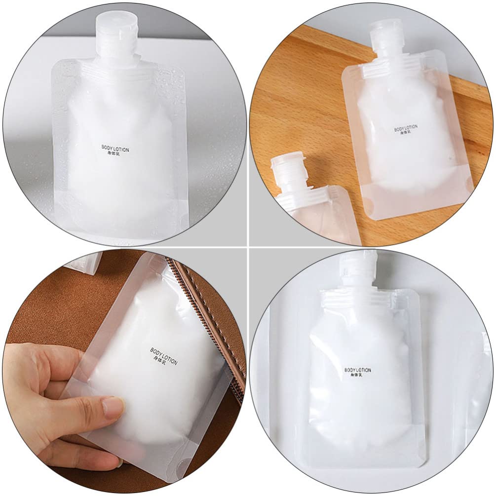 Kallory Travel Pouches For Toiletries: 15Pcs Refillable Empty Squeeze Pouch - Travel Shampoo And Conditioner Bottles