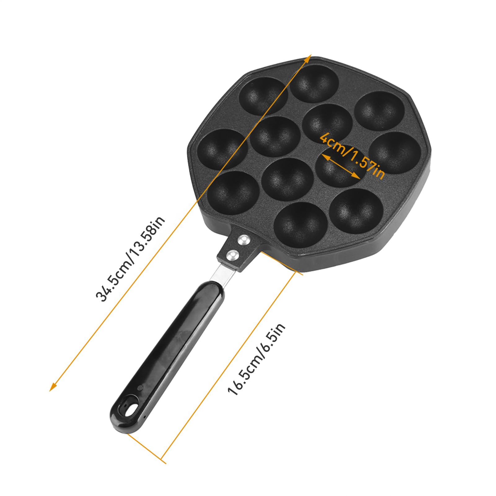 Takoyaki Maker,12 Holes Aluminum Takoyaki Pan Non Stick Grill Pan Plate Cooking Baking Mold Tray Takoyaki Grill Pan For Takoyaki