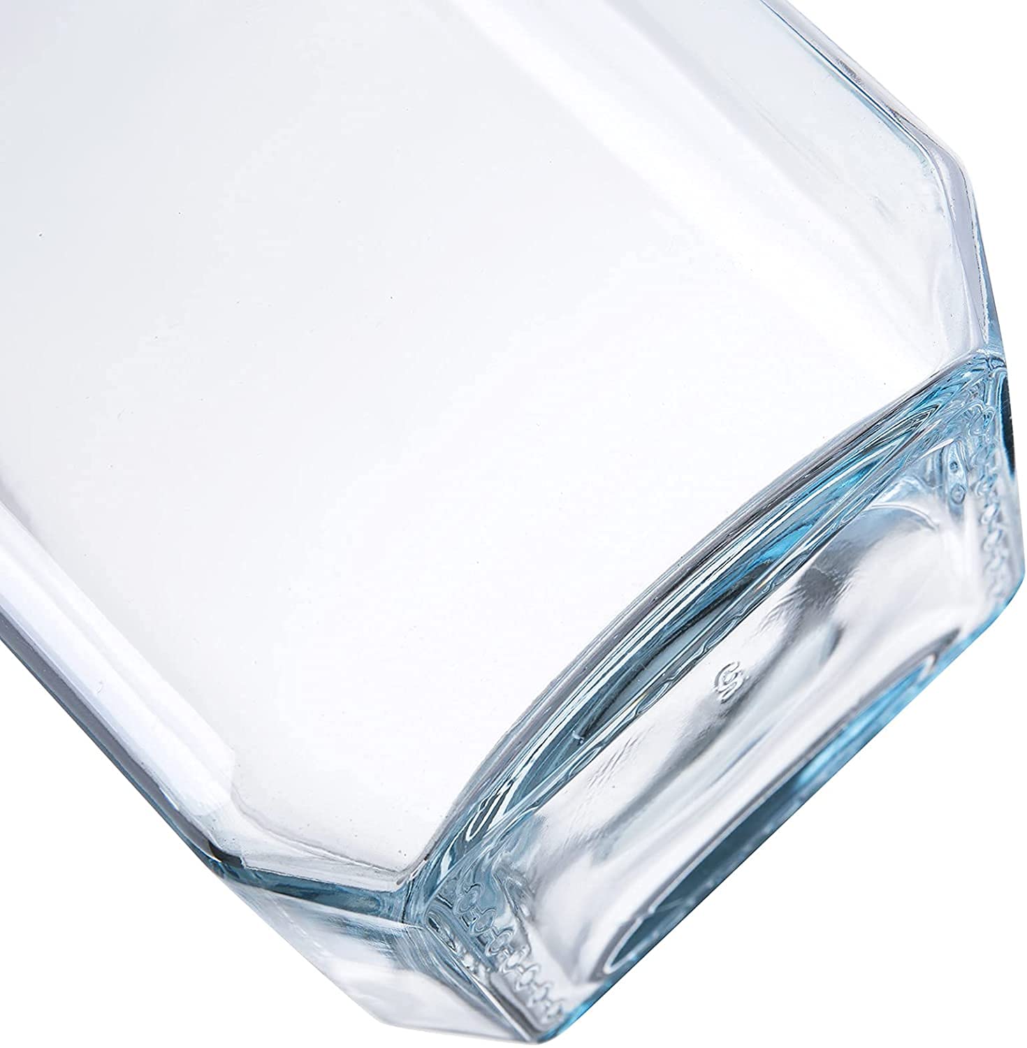 CLOUDMART Piramal Glass Square Clear Jars & Containers for Kitchen Pantry, Snacks, Masala, Honey, Pickles, Cookies, Dry Fruits,