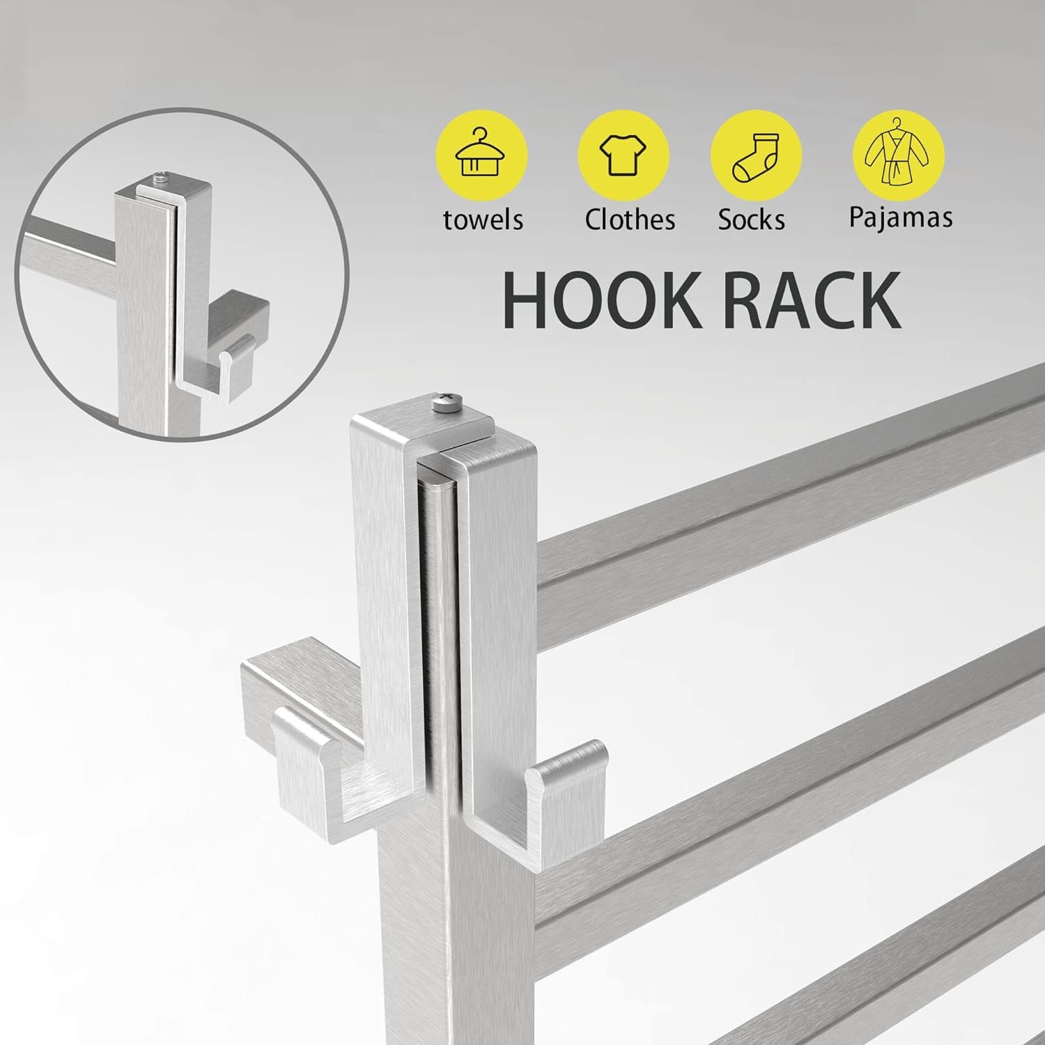 P&Bhusri Towel Warmer, 10-Bar Heated Towel Rack For Bathroom, Electric Towel Warmer With Timer & Temperature Multi-Level Adjustm