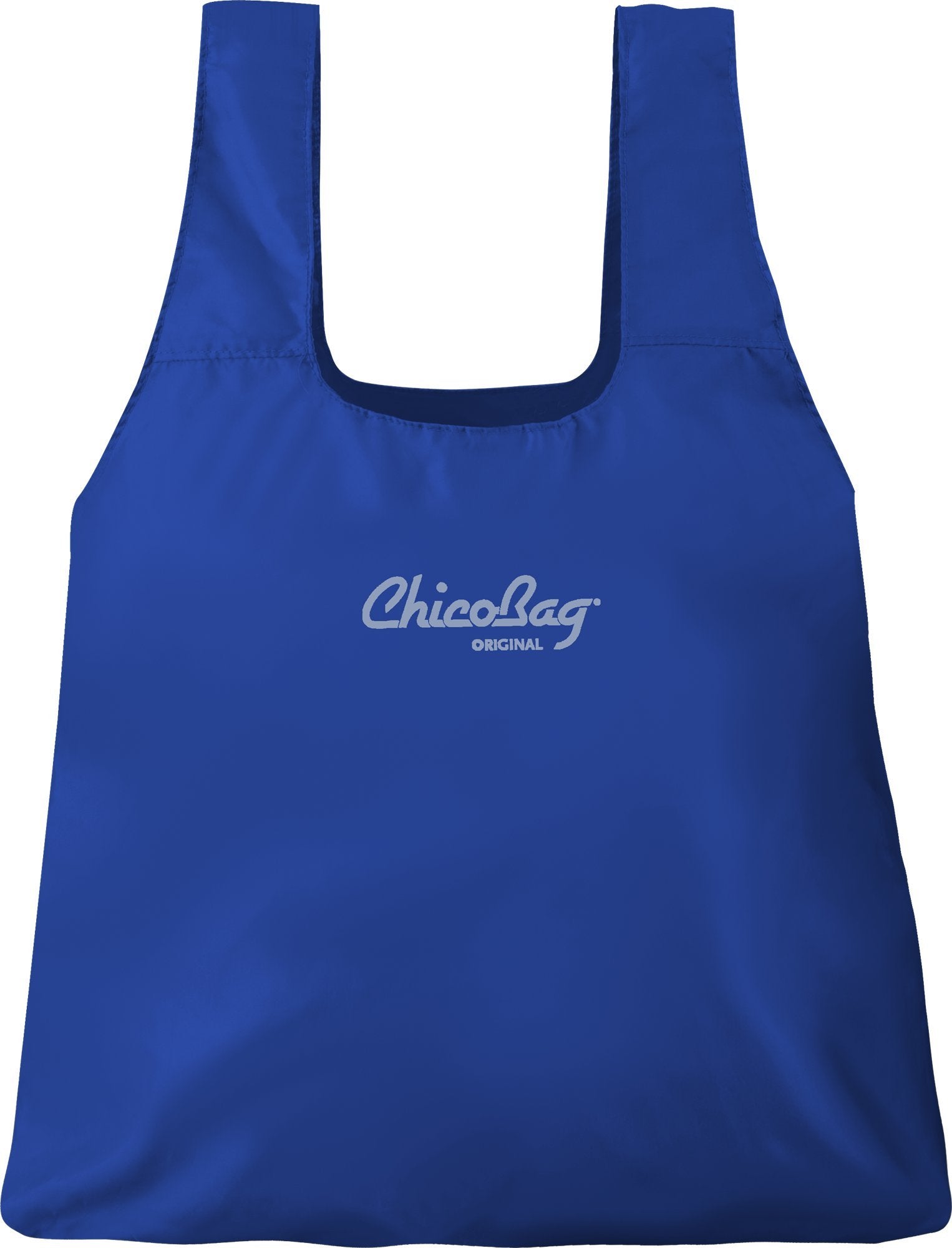 Chicobag Original Compact Reusable Grocery Bag With Attached Pouch And Carabiner Clip- 4 Pack Blue