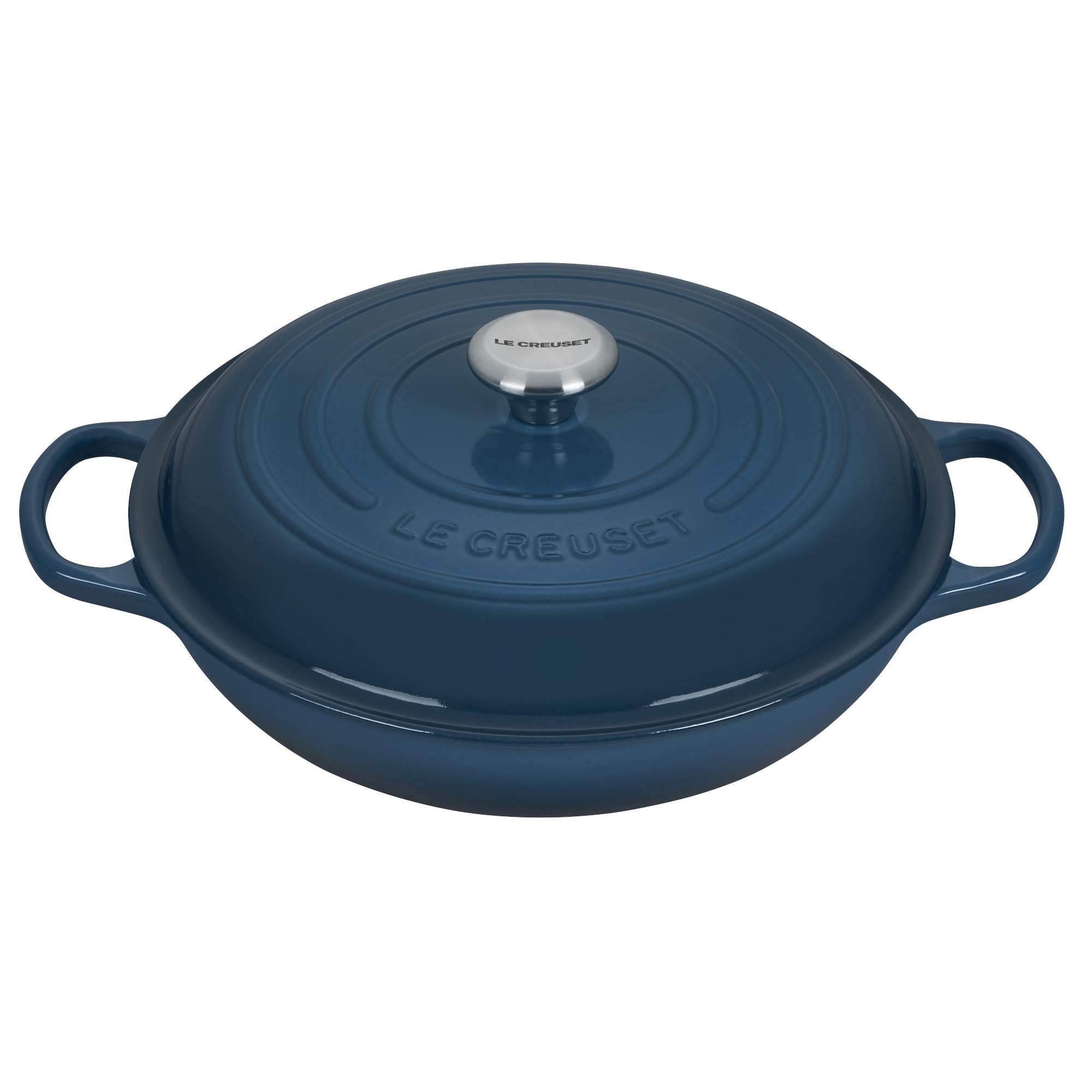 Le Creuset Enameled Cast Iron Signature Braiser, 3.5 qt., Deep Teal
