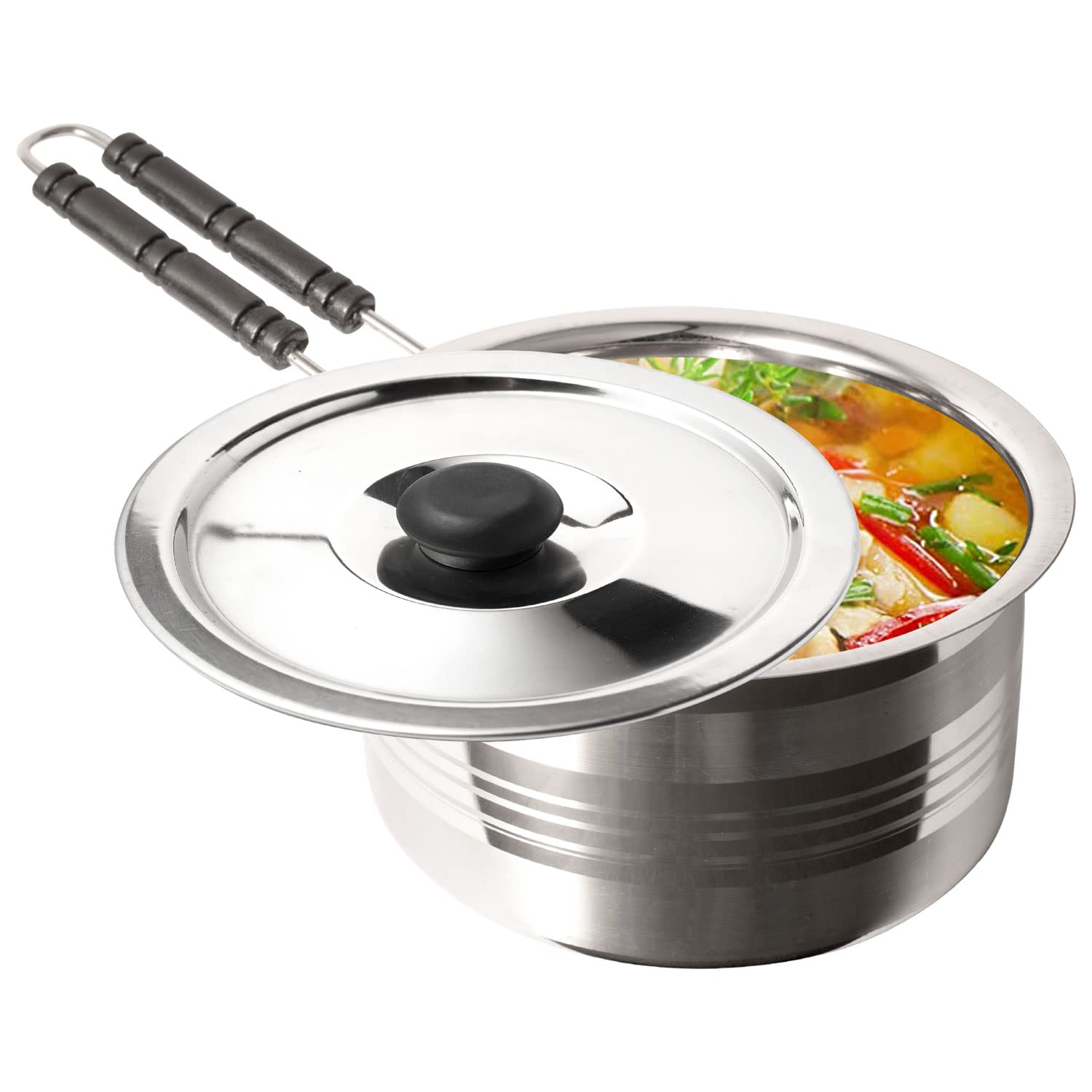 Starlinks Sauce Pan For Cooking, Stainless Steel Cookware Sets, Induction Utensils Milk Boiler Tea Pan With Handle For Kitchen 2