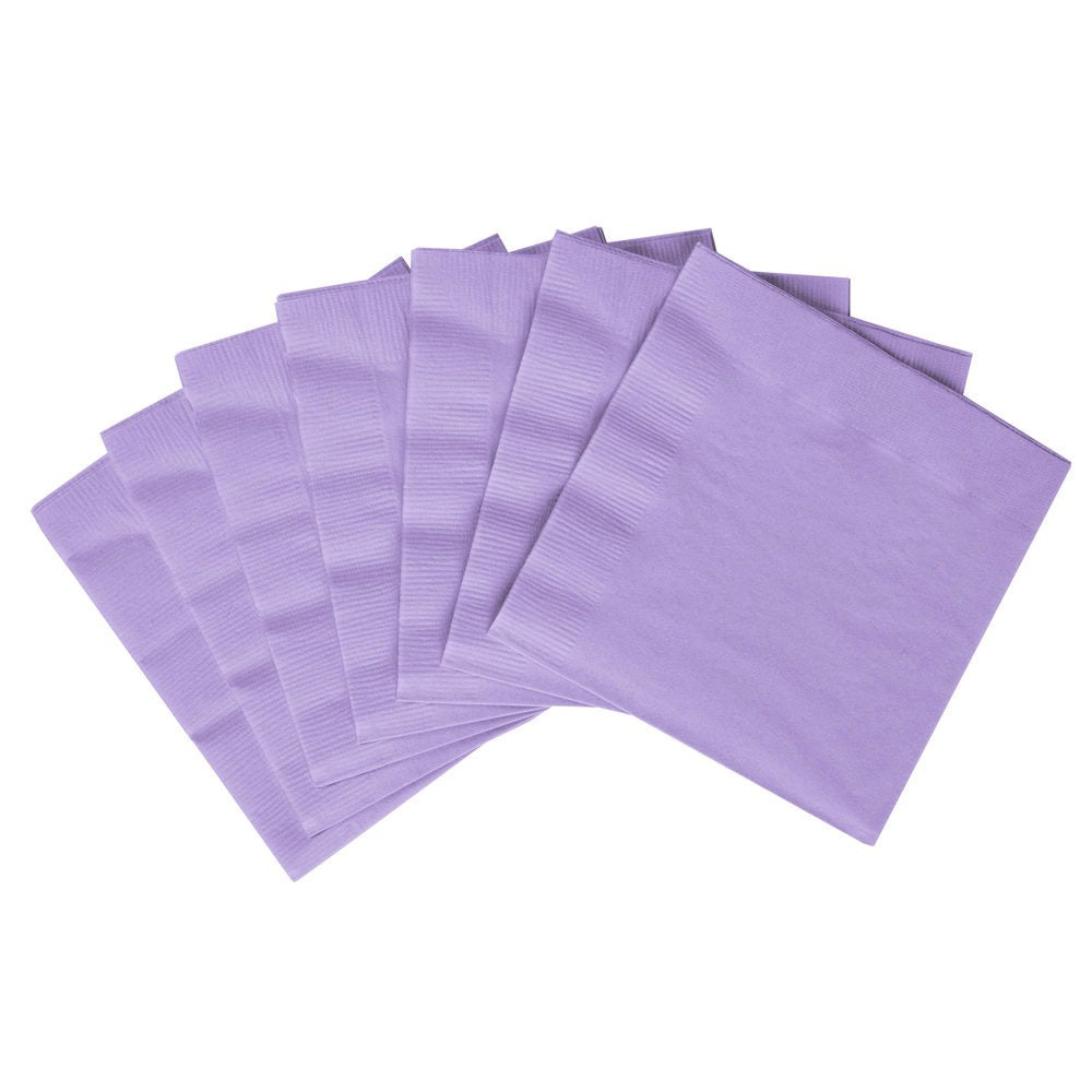 Festive Lavender 2-Ply Beverage Napkins - 5 X 5 , Count 40 (Pack Of 1) - Durable, Absorbent & Vibrant - Perfect For Parties,