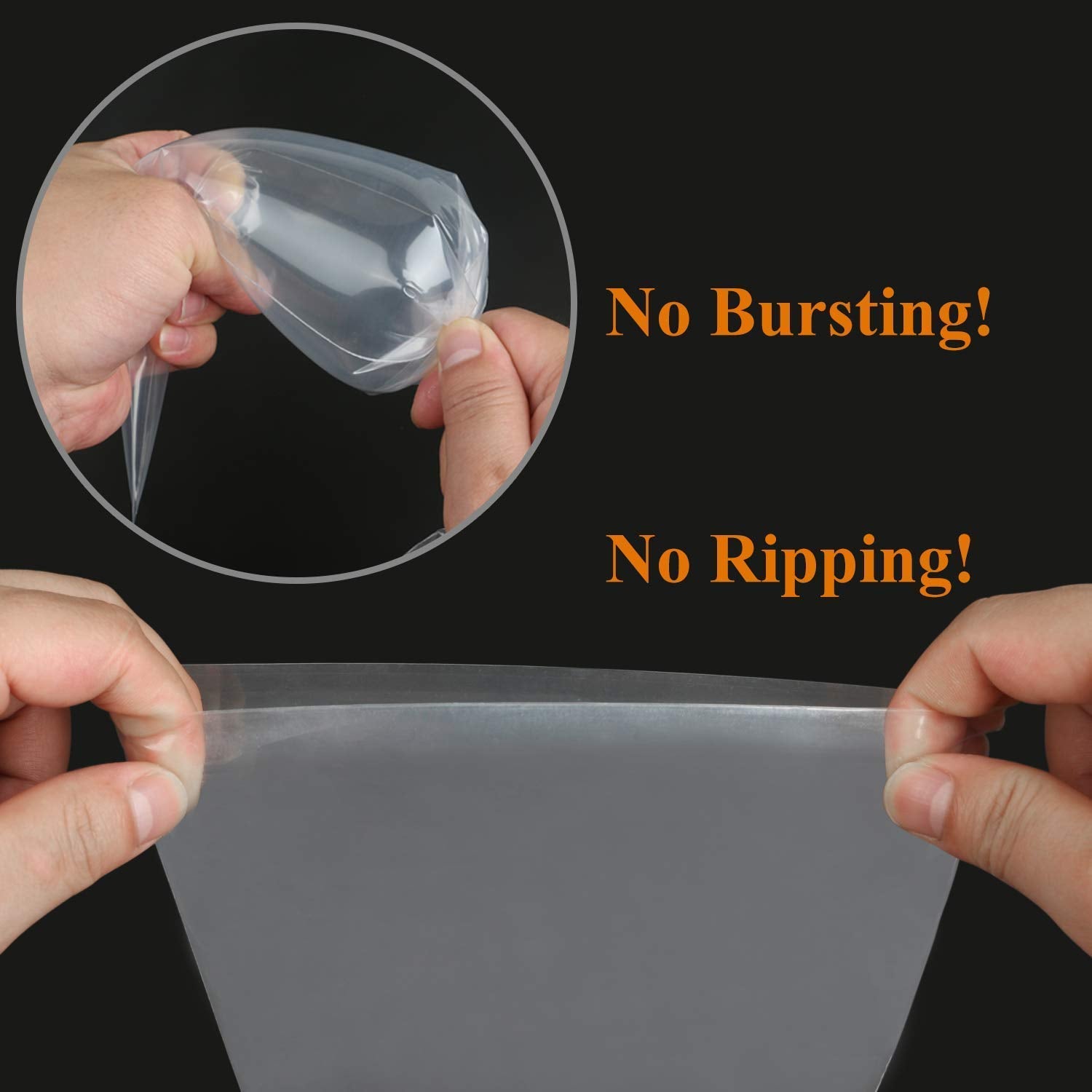 Inditradition Pastry, Cake Icing Piping Decorating Bags (26 x 17 cm, Clear) - Pack of 100