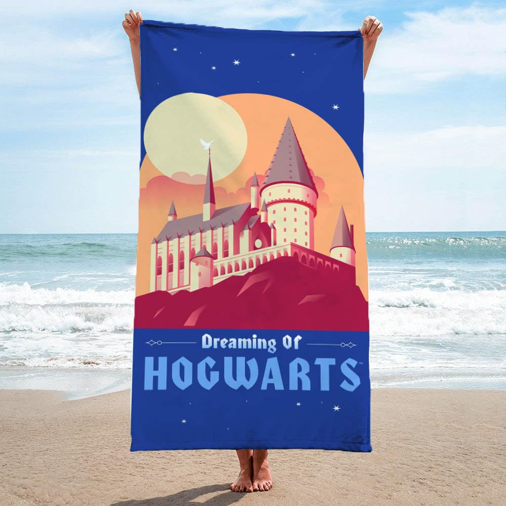 Jay Franco Harry Potter Hogwarts Castle Kids Bath Pool Beach Towel - Super Soft & Absorbent 100% Cotton Towel  Measures 28 x 58